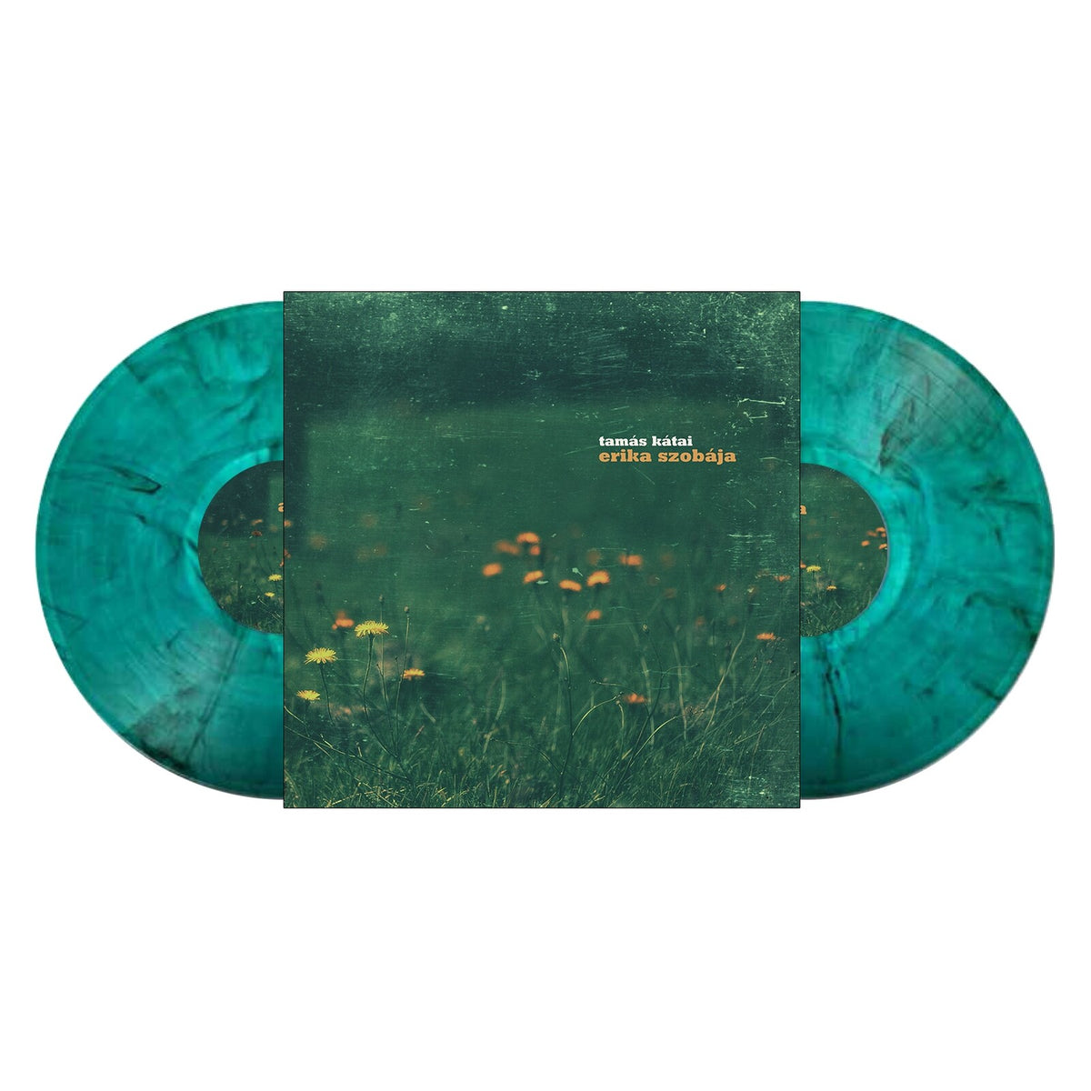Tamas Katai - Erika Szobaja DOUBLE TRANSPARENT MARBLED TURQUOISE & BLACK (Vinyl LP) PRE-ORDER