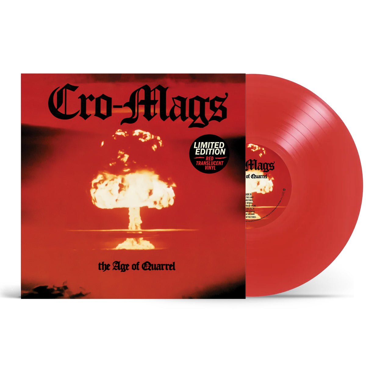 Cro-Mags - The Age Of Quarrel (Ruby Red Translucent Lp) RUBY RED TRANSLUCENT (Vinyl LP) PRE-ORDER