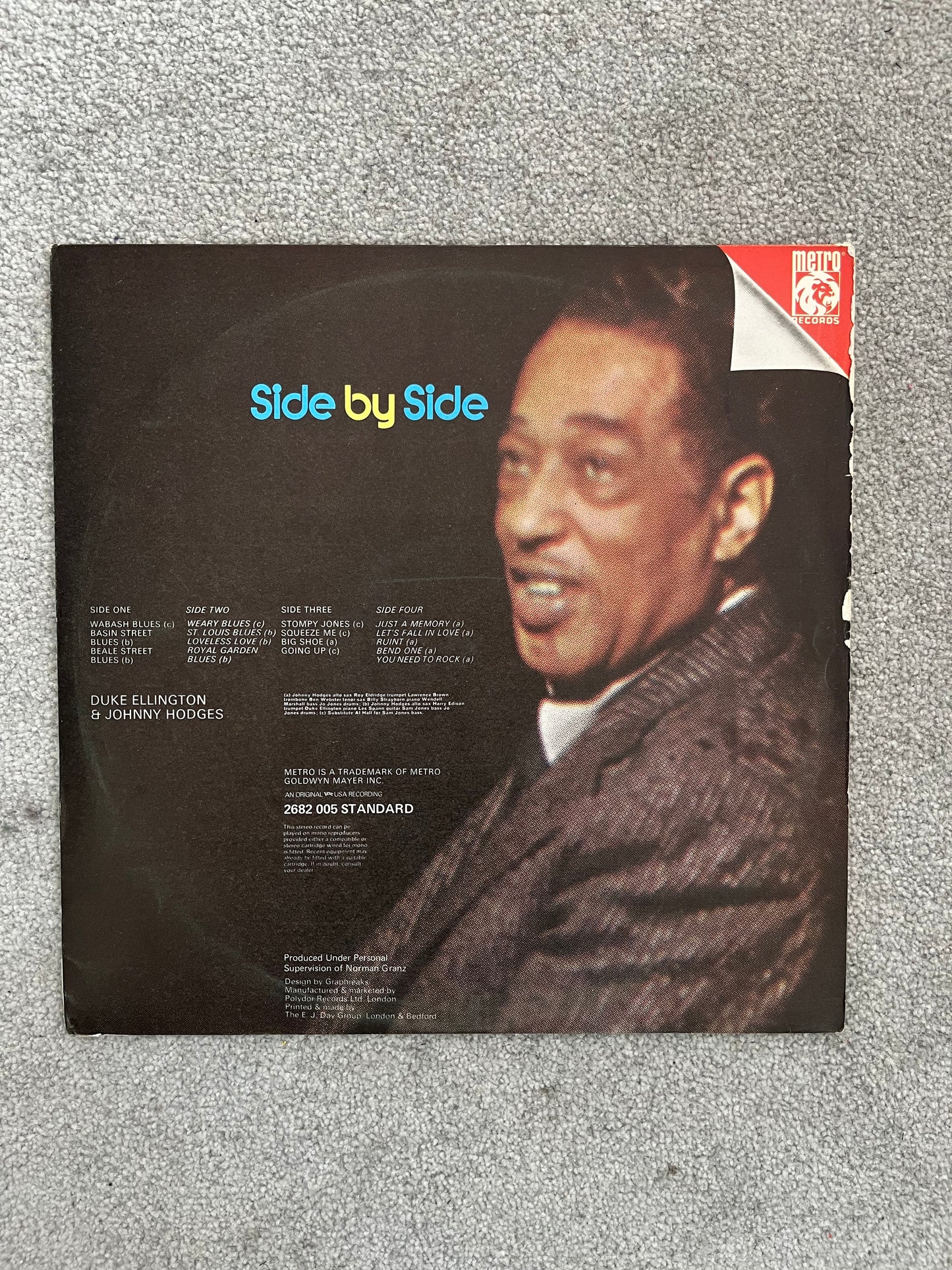 Duke Ellington & Johnny Hodges – Back To Back - Side By Side (Used 2LP)
