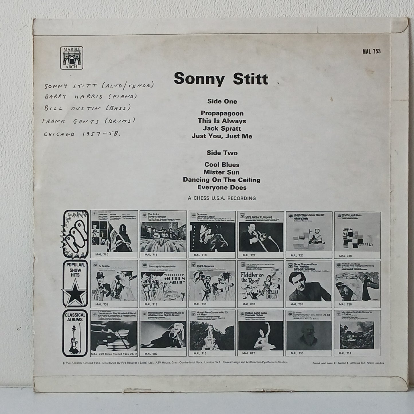 Sonny Stitt – Sonny Stitt (Used LP)