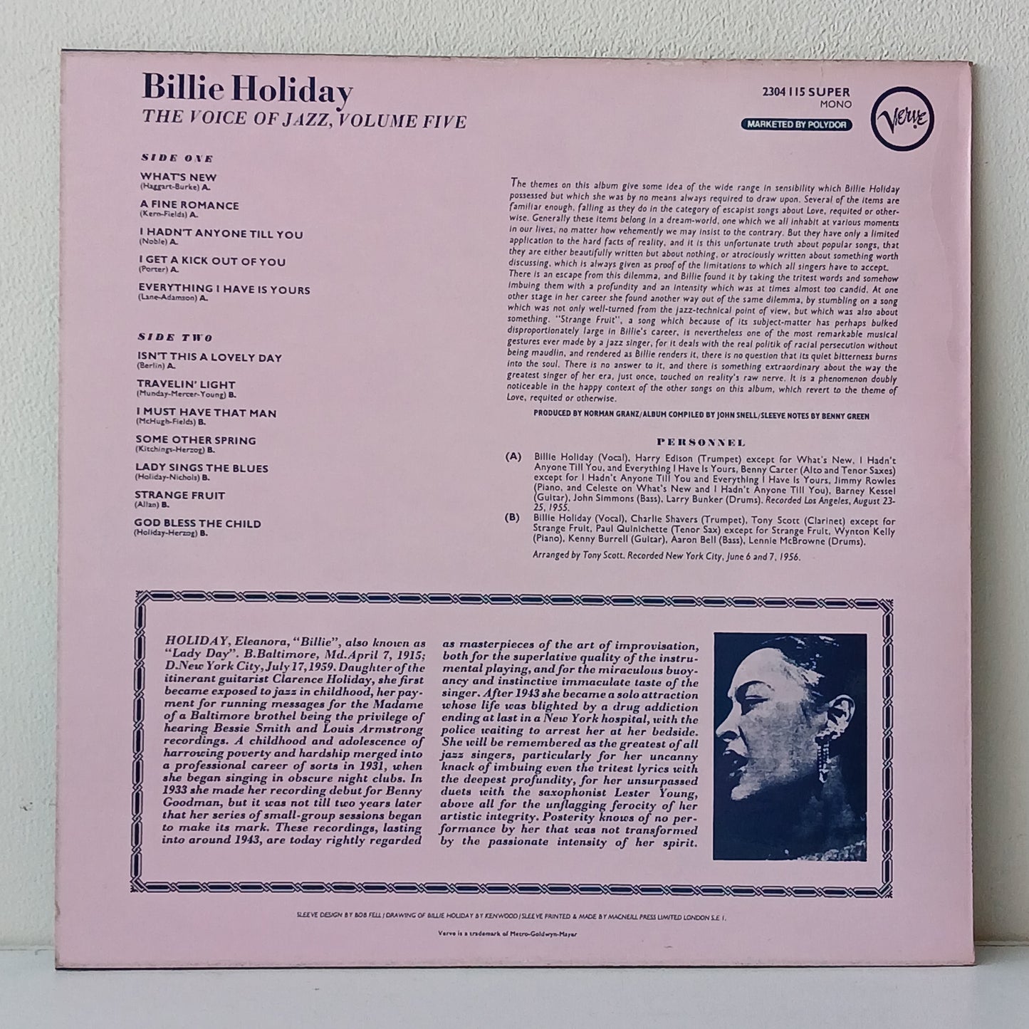 Billie Holiday – The Voice Of Jazz, Volume Five (Used LP)
