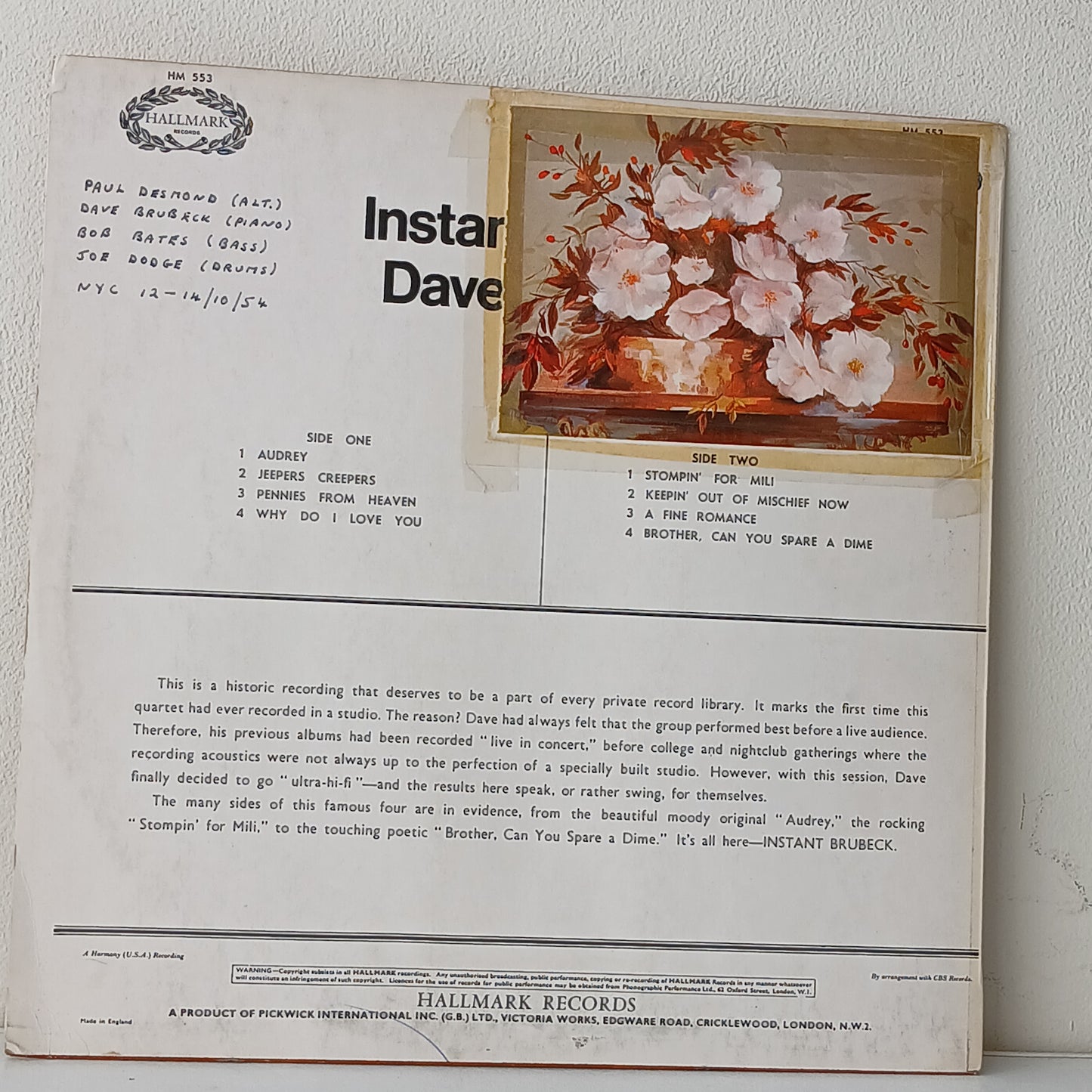 Dave Brubeck – Instant Brubeck (Used LP)