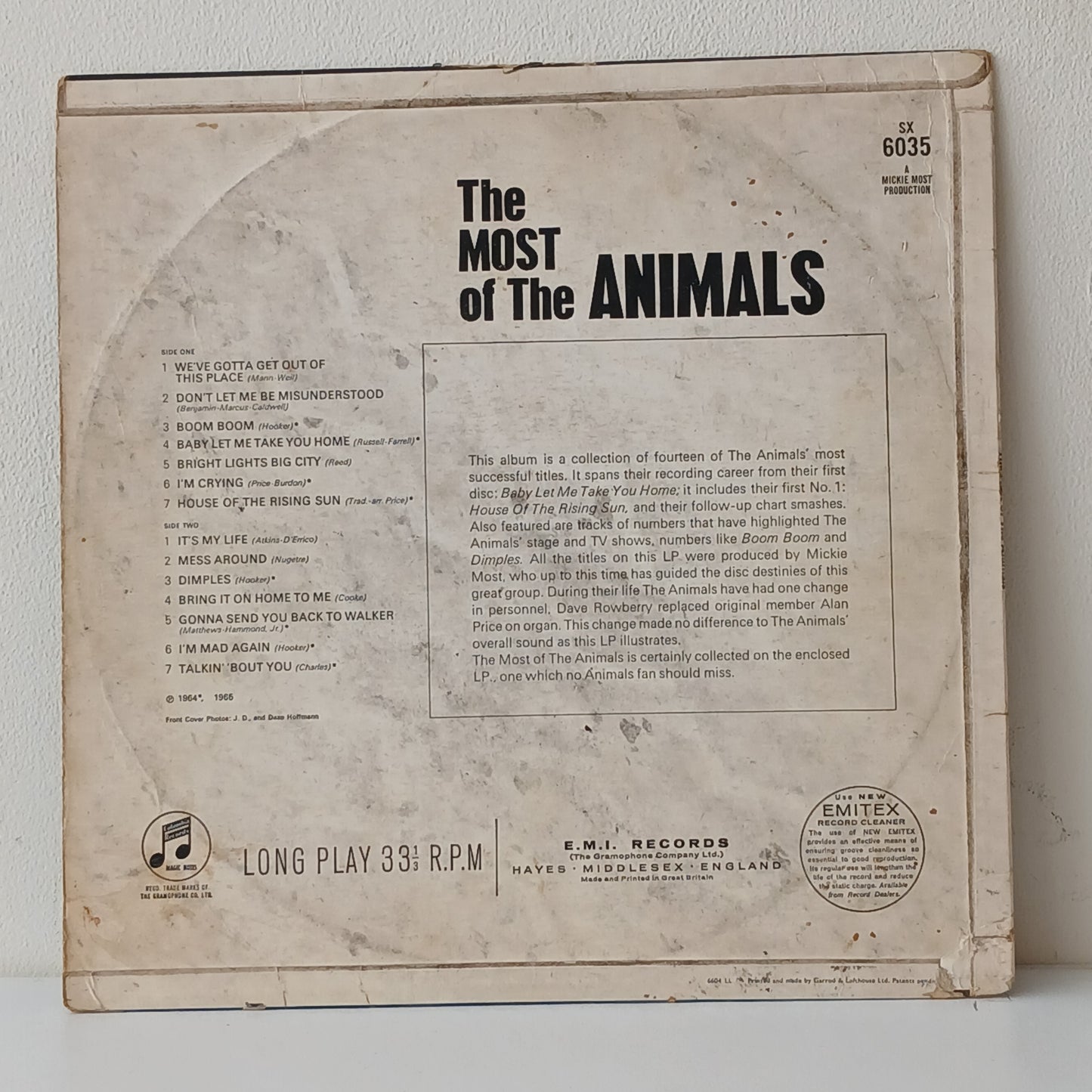 The Animals – The Most Of The Animals (Used LP)