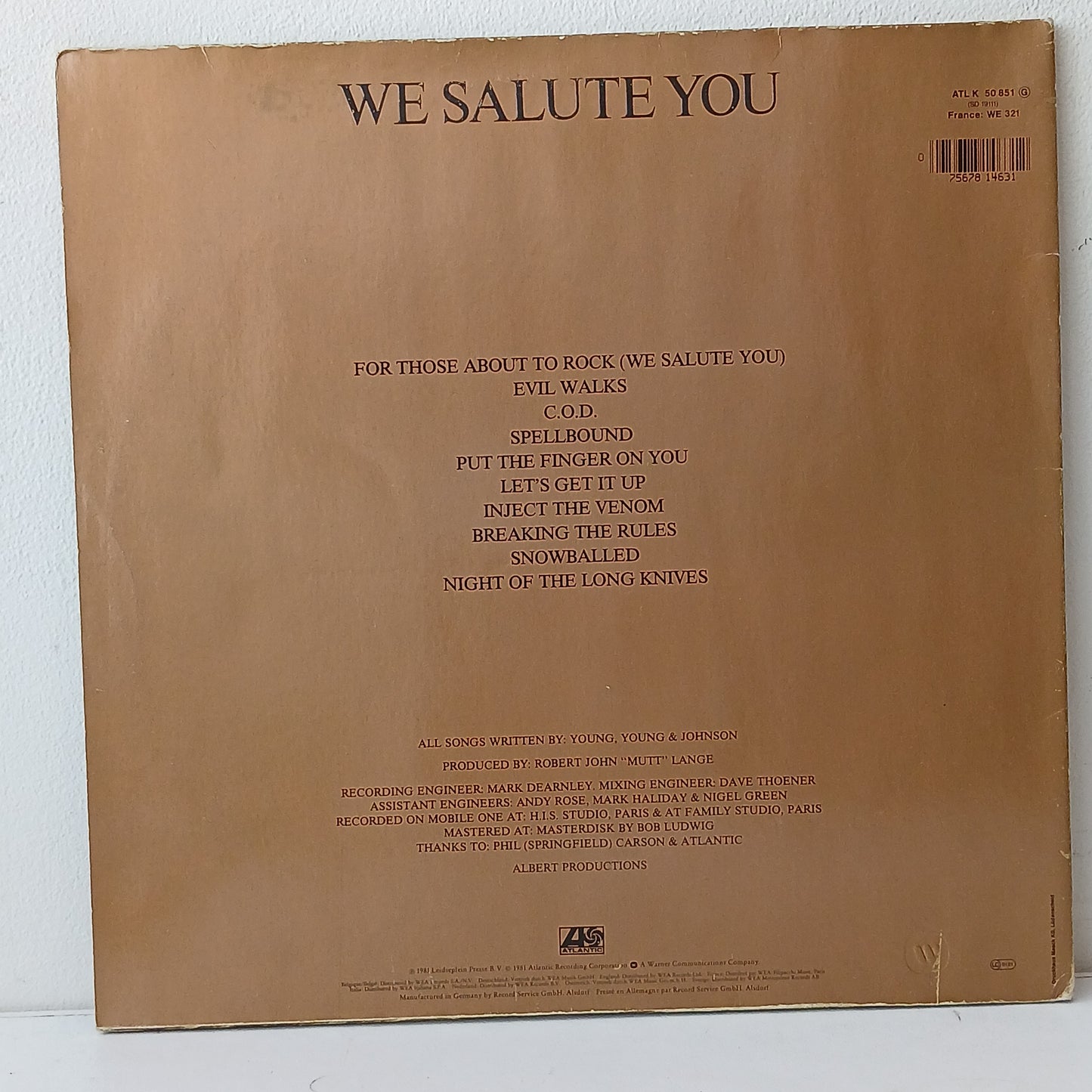 AC/DC – For Those About To Rock We Salute You (Used LP)