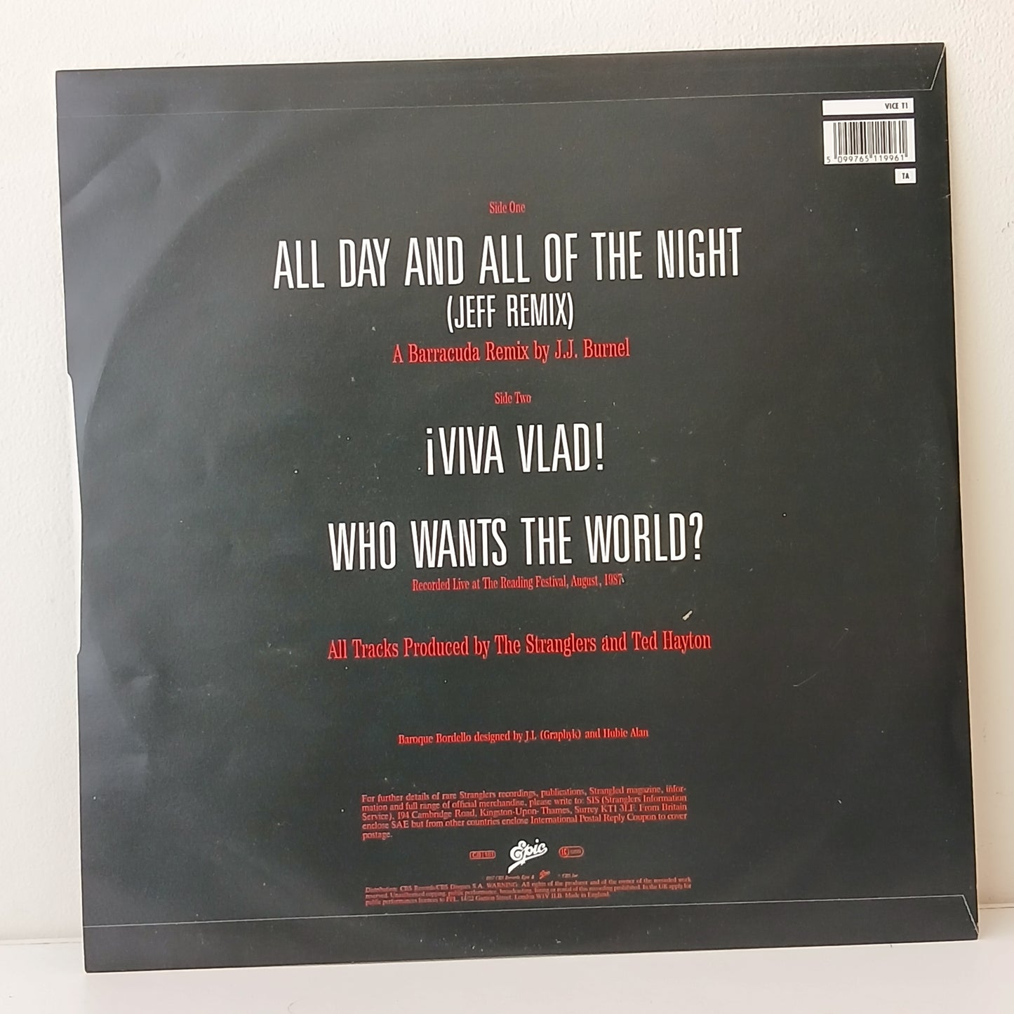 The Stranglers – All Day And All Of The Night (Jeff Remix) (Used 12")