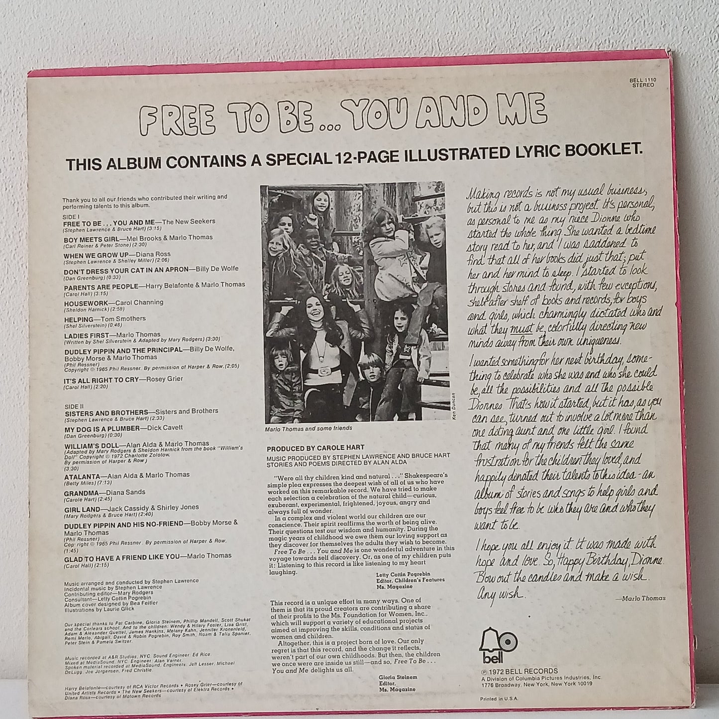Marlo Thomas And Friends – Free To Be... You And Me (Used LP)