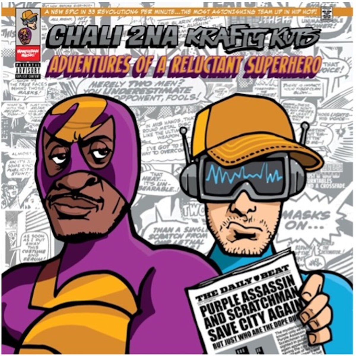 Chali 2Na And Krafty Kuts - Adventures Of A Reluctant Superhero YELLOW VINYL (Vinyl LP) PRE-ORDER