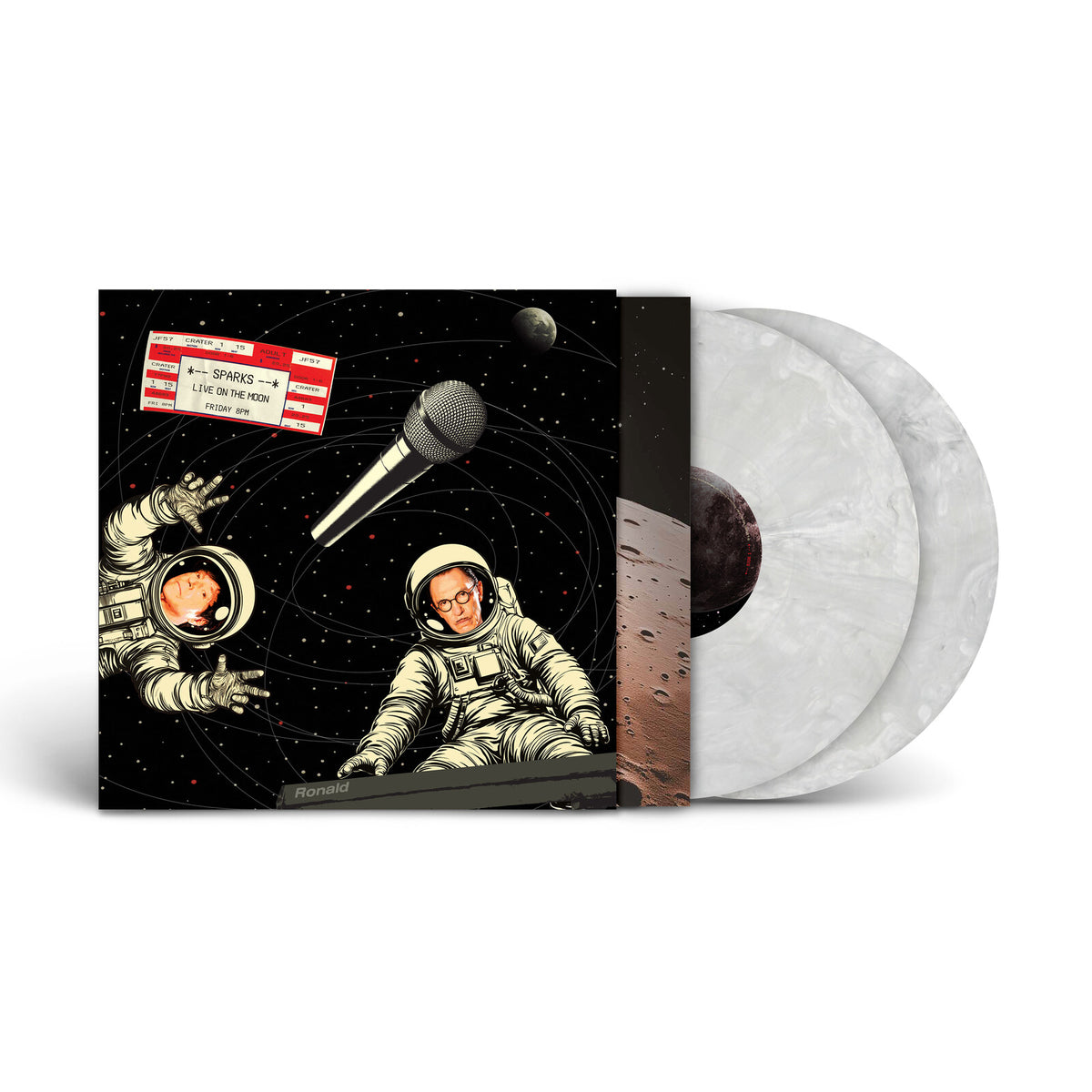 Sparks - Sparks Live On The Moon MOON COLOURED MARBLE SILVER 2LP (Vinyl LP) PRE-ORDER