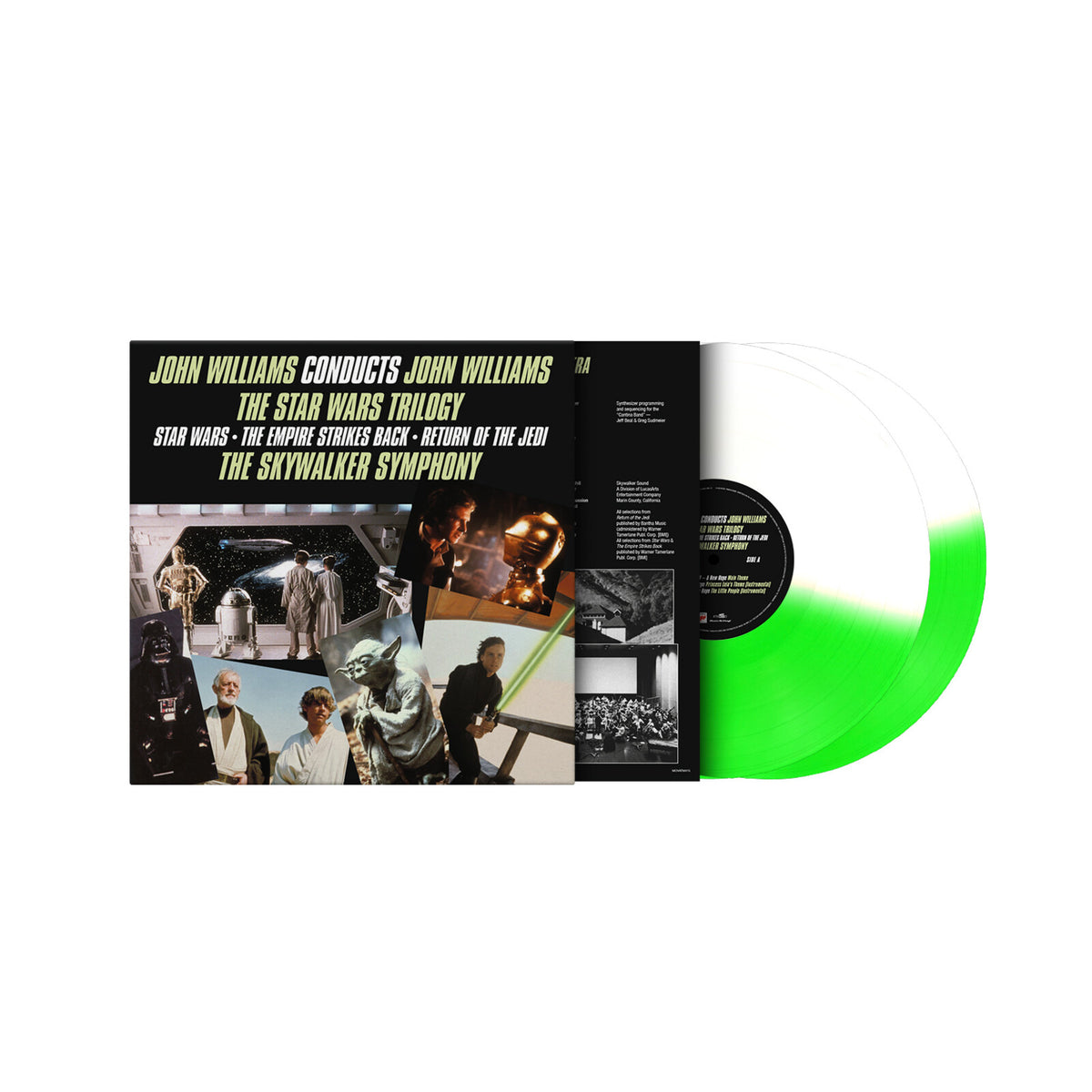 John Williams - John Williams Conducts John Williams - The Star Wars Trilogy HALF GREEN, HALF WHITE COLOURED 2LP (Vinyl LP) PRE-ORDER