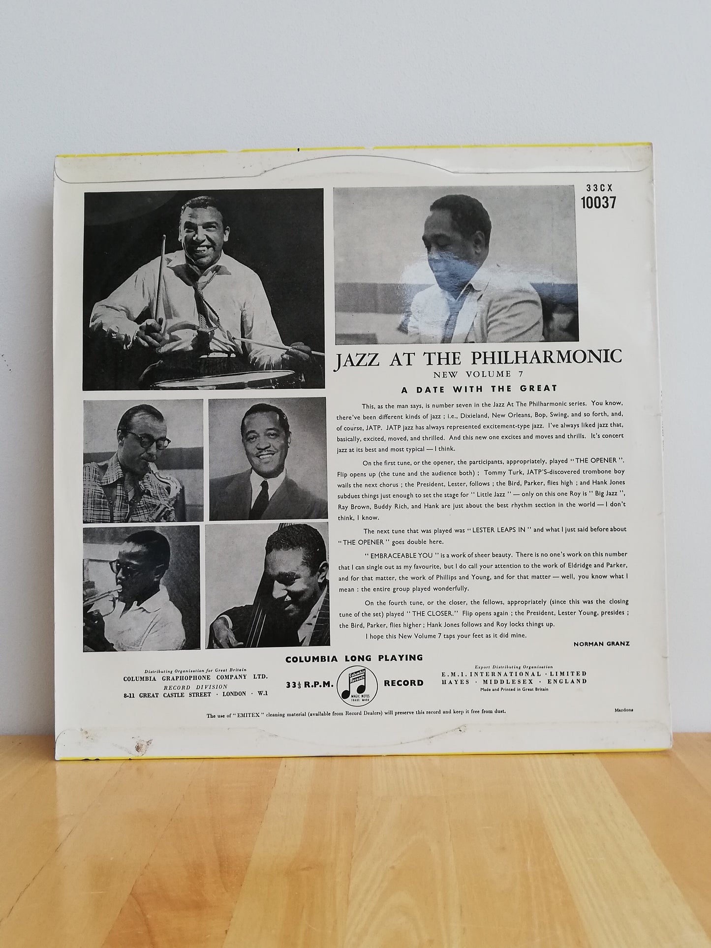 Norman Granz' Jazz At The Philharmonic A Date With The Great New Volume 7 (Formerly Vols. 12 And 13) (Used LP)