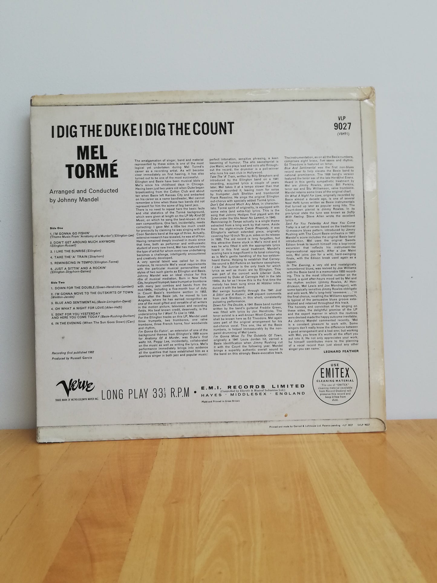 Mel Tormé – I Dig The Duke - I Dig The Count (Used LP)
