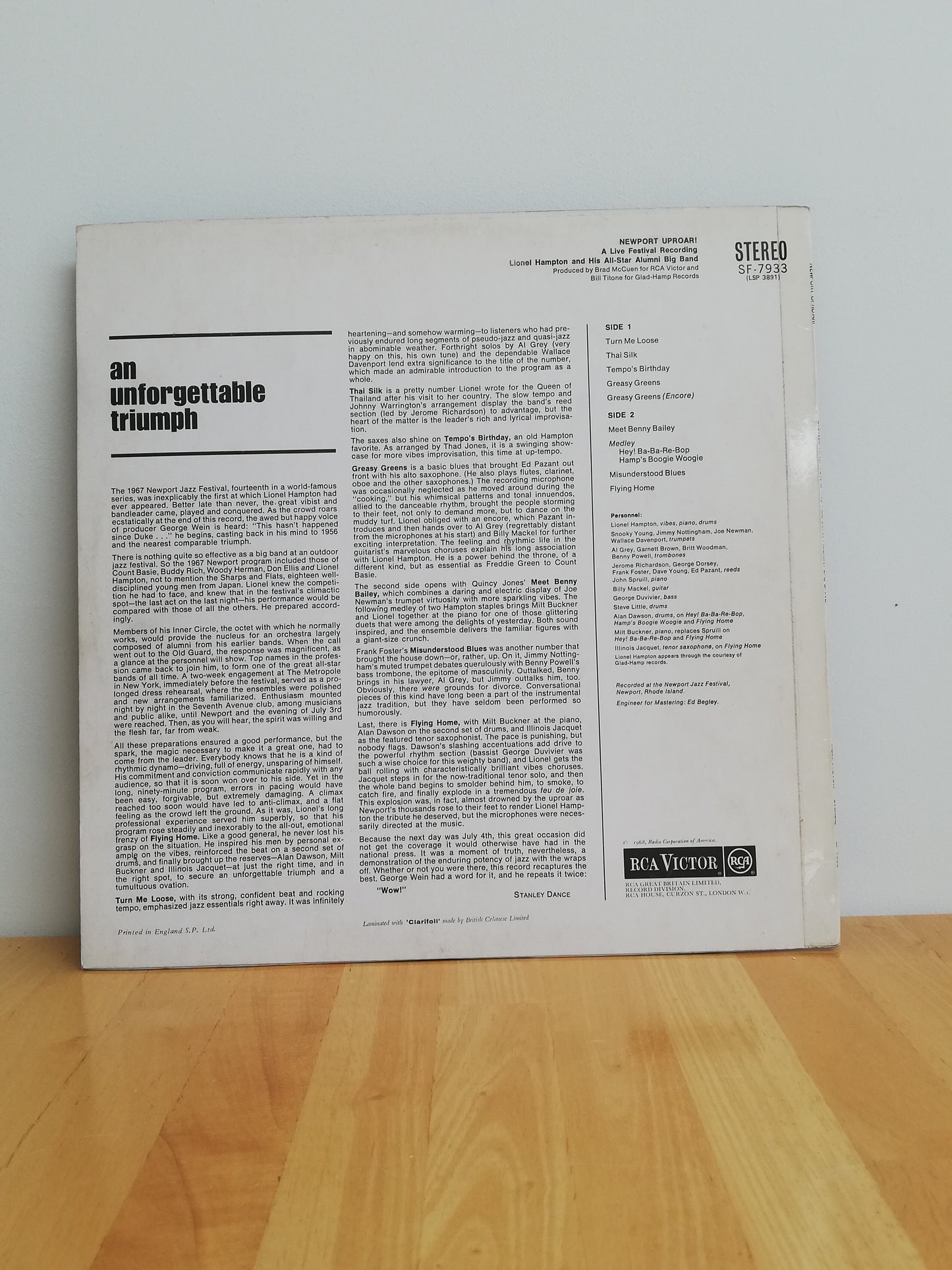 Lionel Hampton And His All-Star Alumni Big Band – Newport Uproar! (Used LP)