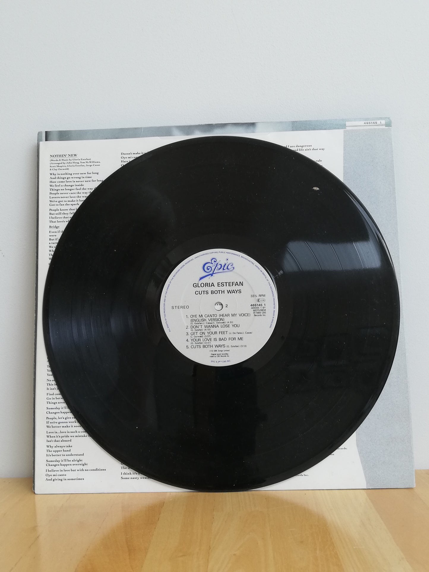 Gloria Estefan – Cuts Both Ways (Used LP)