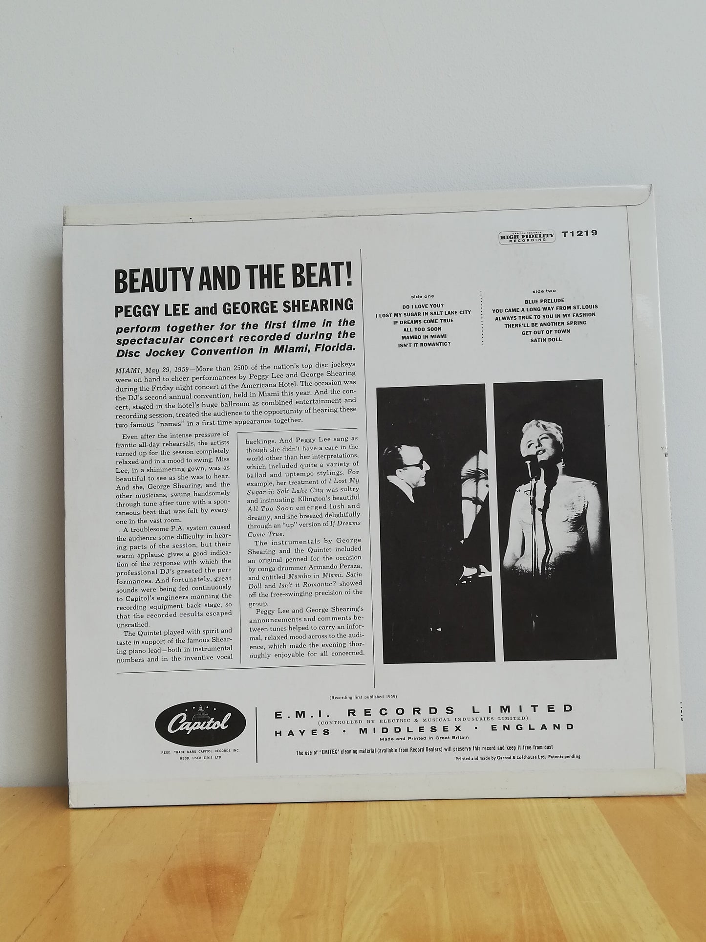 Peggy Lee / George Shearing – Beauty And The Beat! (Used LP)