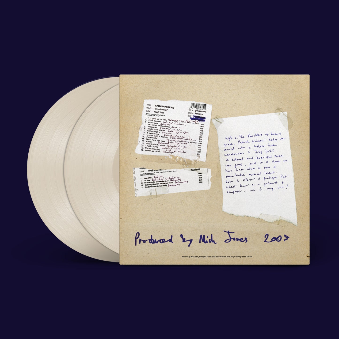 Babyshambles - Down In Albion (20th Anniversary Edition) (Cream Vinyl 2LP) PRE-ORDER