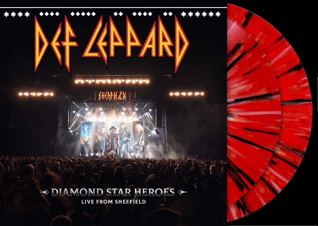 Def Leppard - Diamond Star Heroes Live From Sheffield (Black Red and White Shefield United Splatter Vinyl 2LP) PRE-ORDER