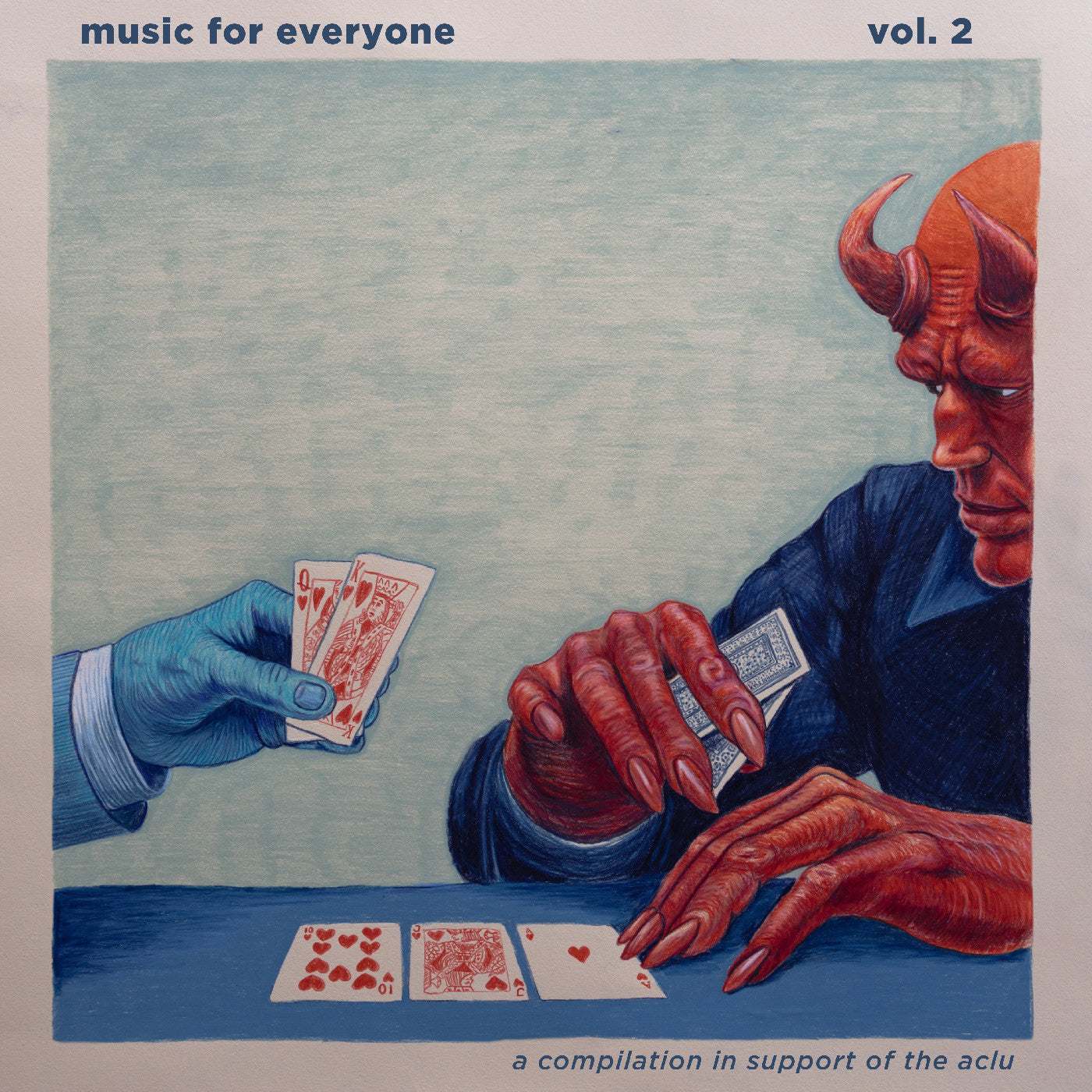 Various Artists - Music For Everyone Vol .2 (Oxblood W/ Aqua Blue Swirl Vinyl)  (Vinyl LP) PRE-ORDER