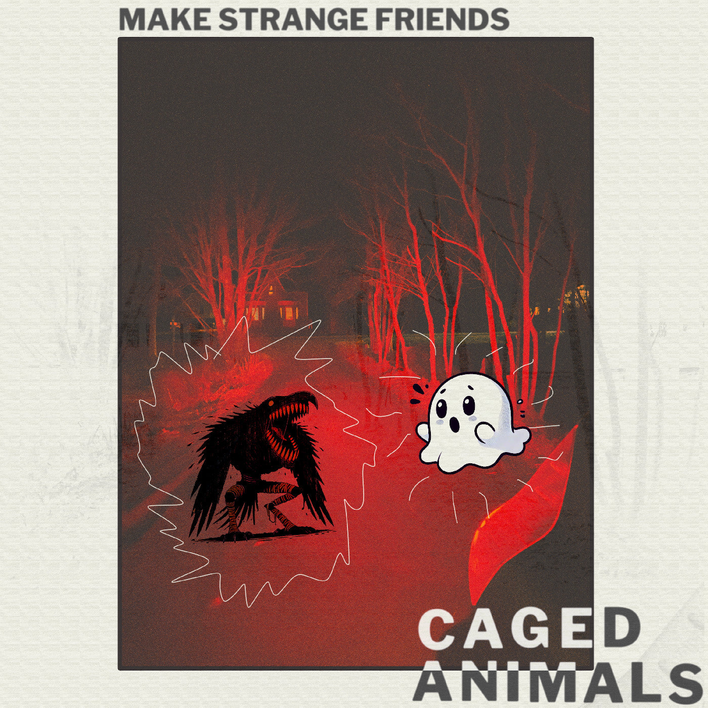 Caged Animals - Make Strange Friends (Translucent Ruby Vinyl)  (Vinyl LP) PRE-ORDER