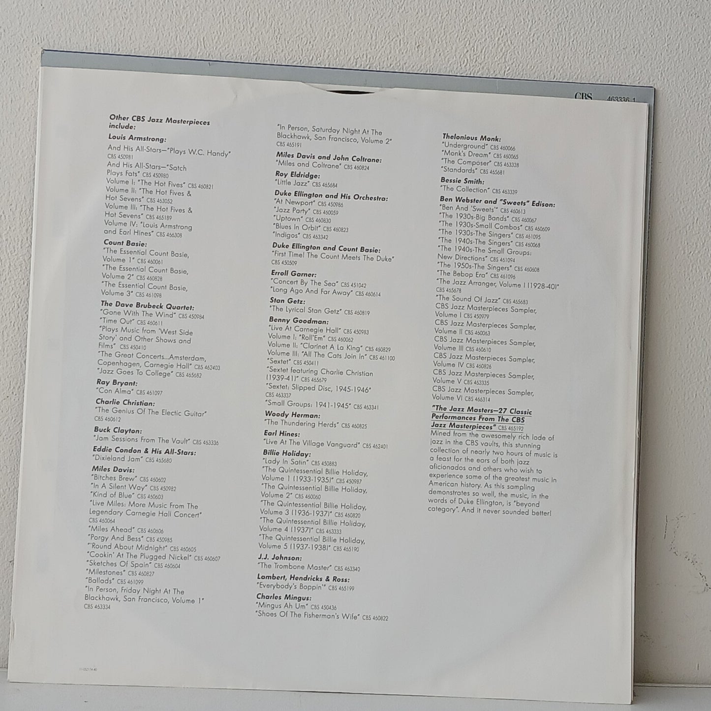 Buck Clayton – Jam Sessions From The Vault (Used LP)