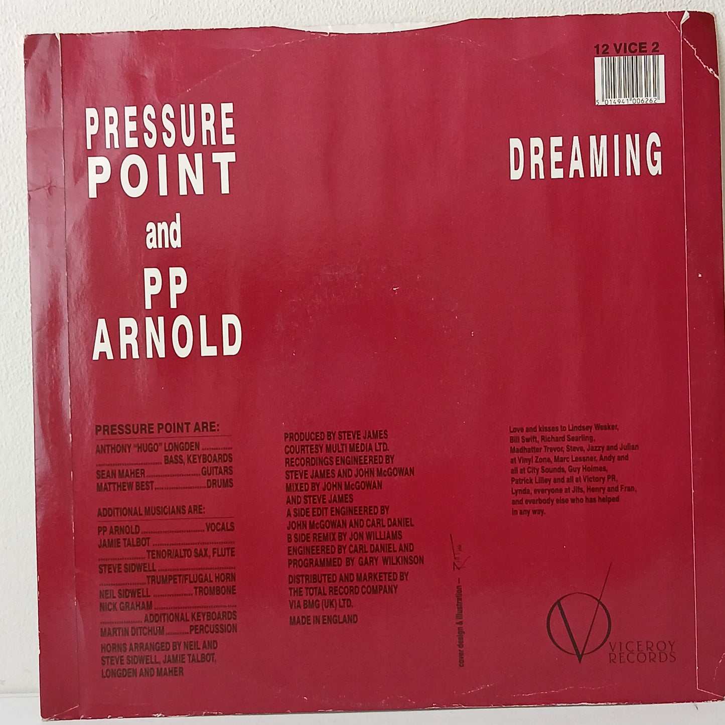 Pressure Point And PP Arnold – Dreaming (Used 12")