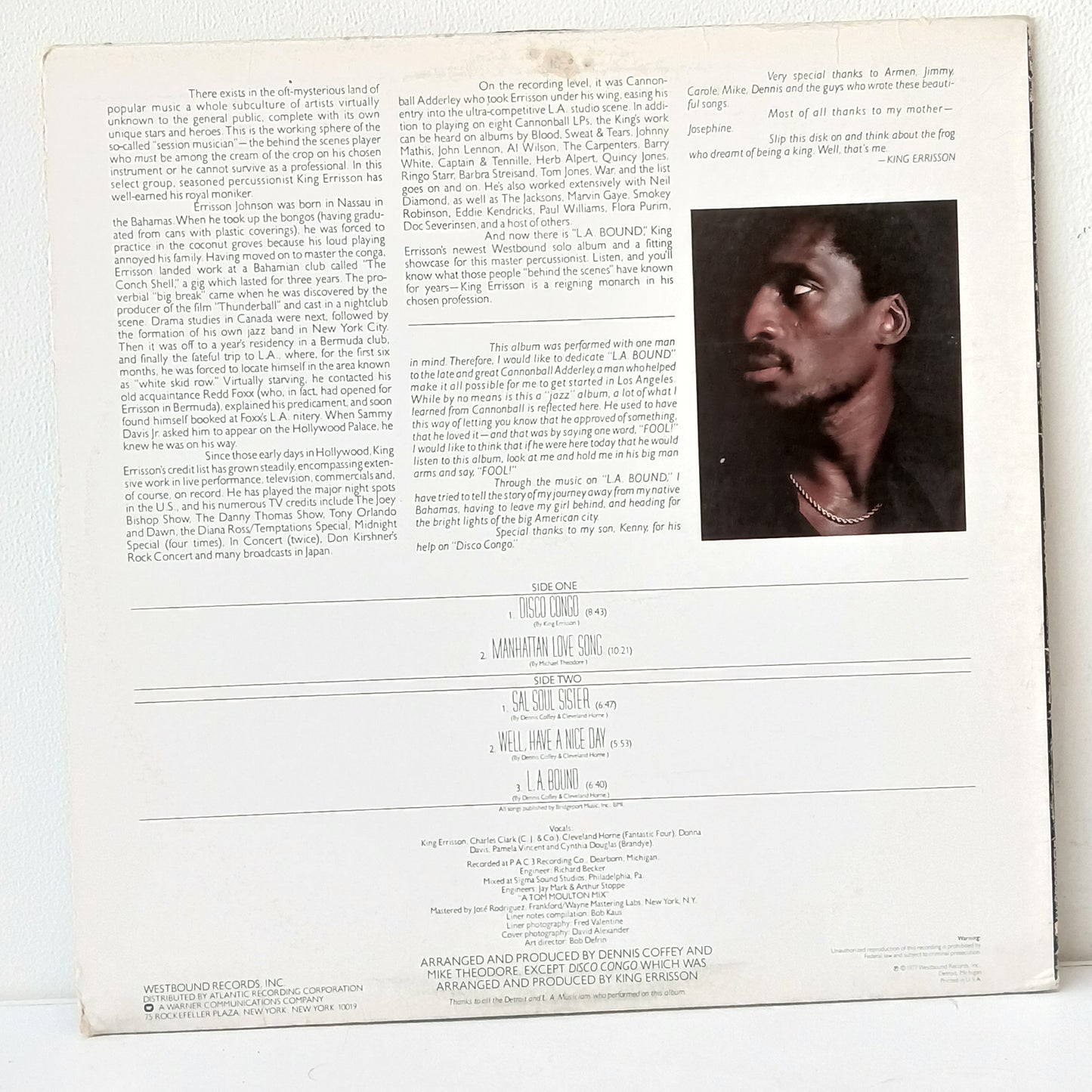 King Errisson – L.A. Bound (Used LP)