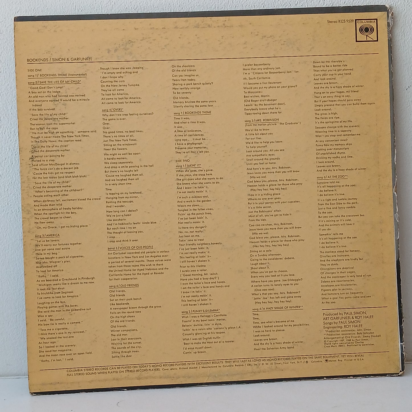 Simon & Garfunkel – Bookends (Used LP)
