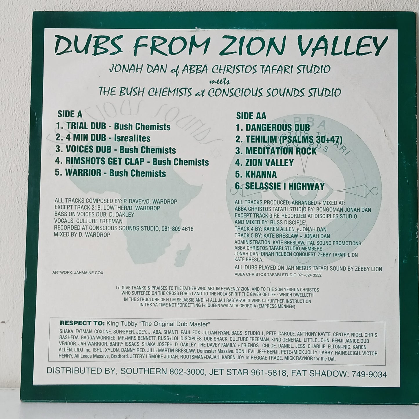 Jonah Dan Meets The Bush Chemists – Dubs From Zion Valley (Used LP)
