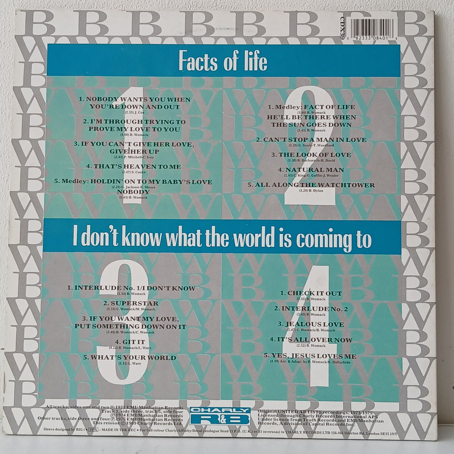 Bobby Womack – Facts Of Life / I Don't Know What The World Is Coming To (Used 2LP)