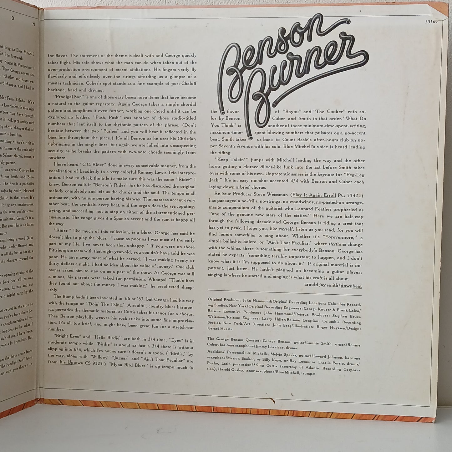 George Benson – Benson Burner (Used 2LP)
