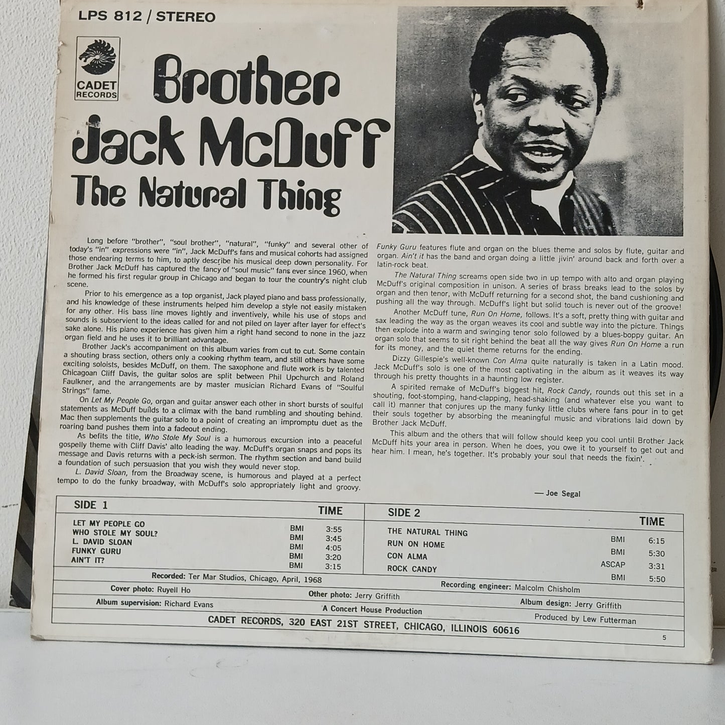 Brother Jack McDuff – The Natural Thing (Used LP)