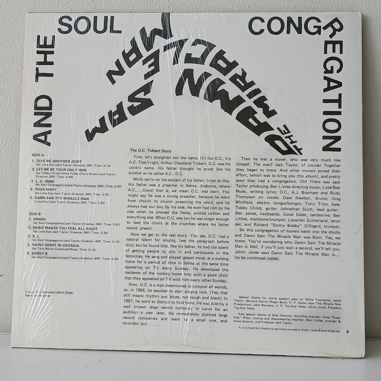 Damn Sam The Miracle Man And The Soul Congregation – Damn Sam The Miracle Man And The Soul Congregation (Used LP)