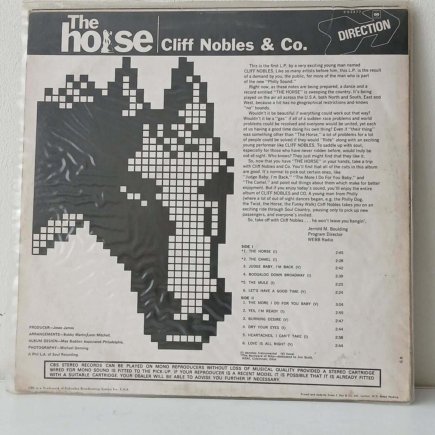 Cliff Nobles & Co. – The Horse (Used LP)