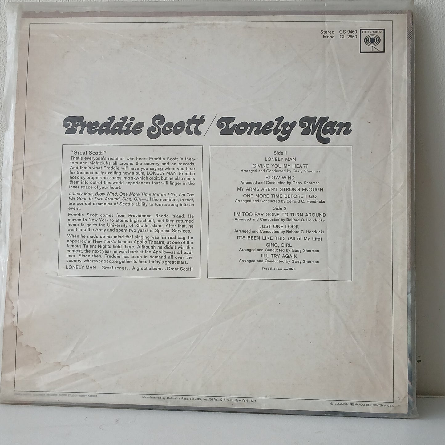 Freddie Scott – Lonely Man (Used LP)