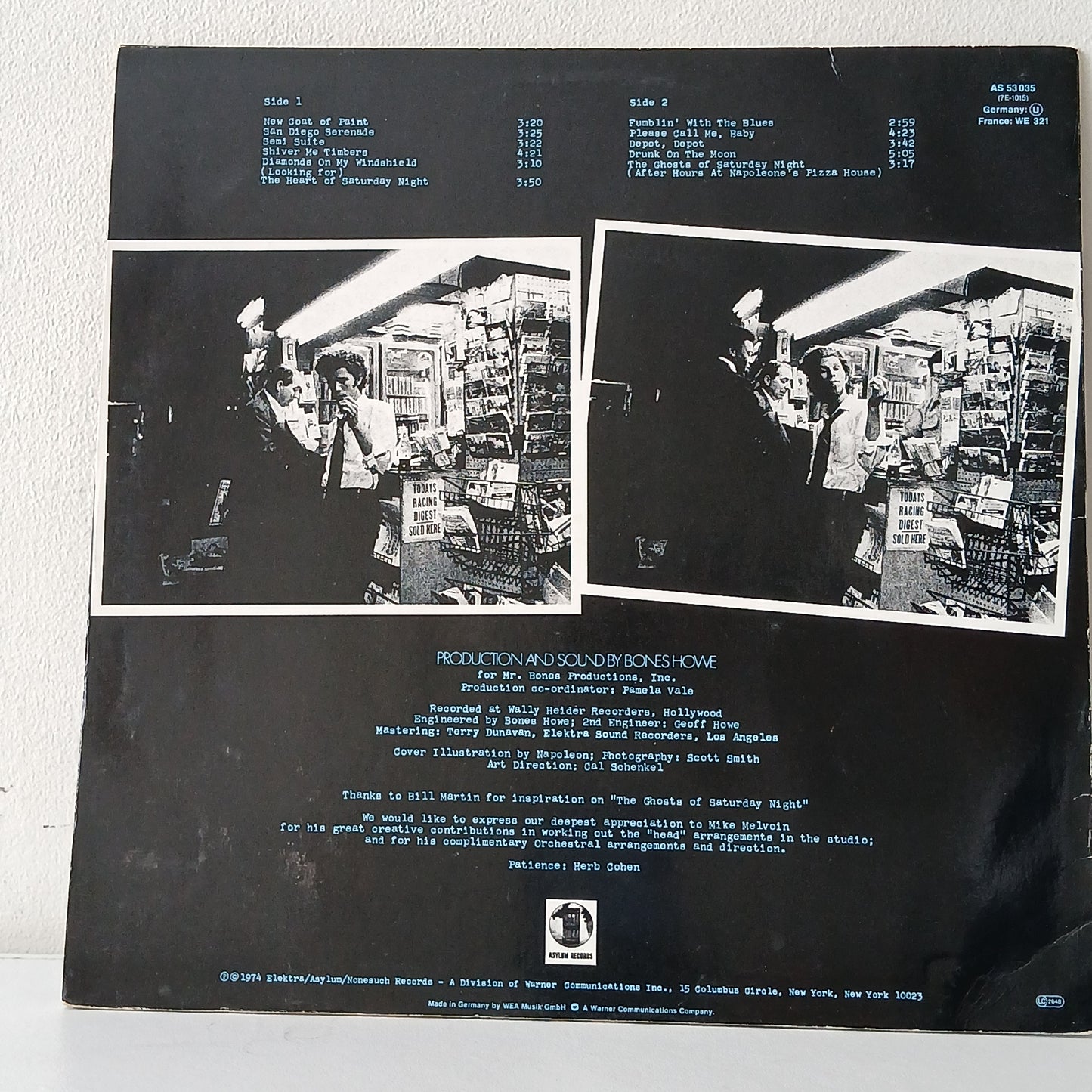 Tom Waits – The Heart Of Saturday Night (Used LP)