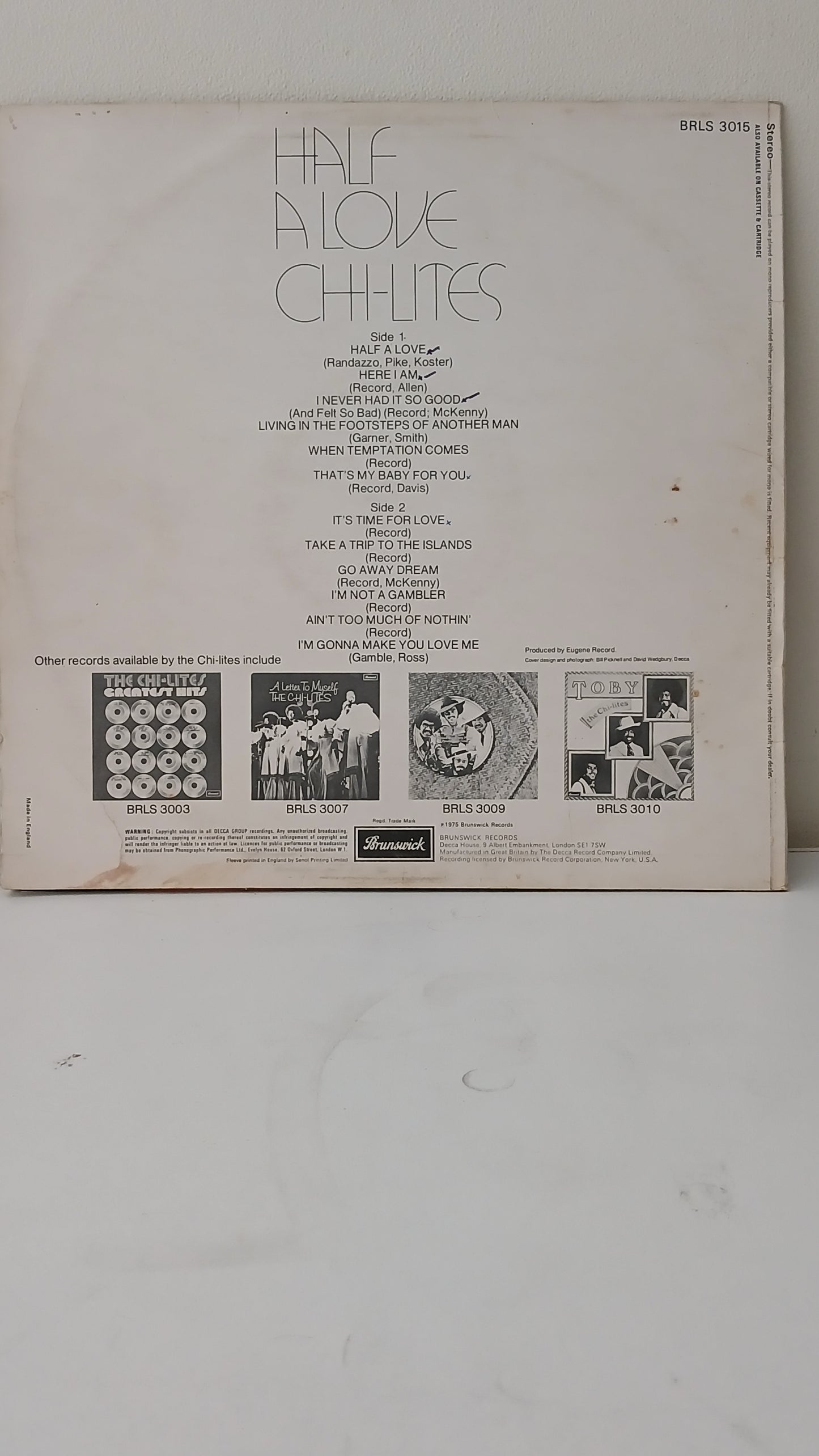 The Chi-Lites – Half A Love (Used LP)