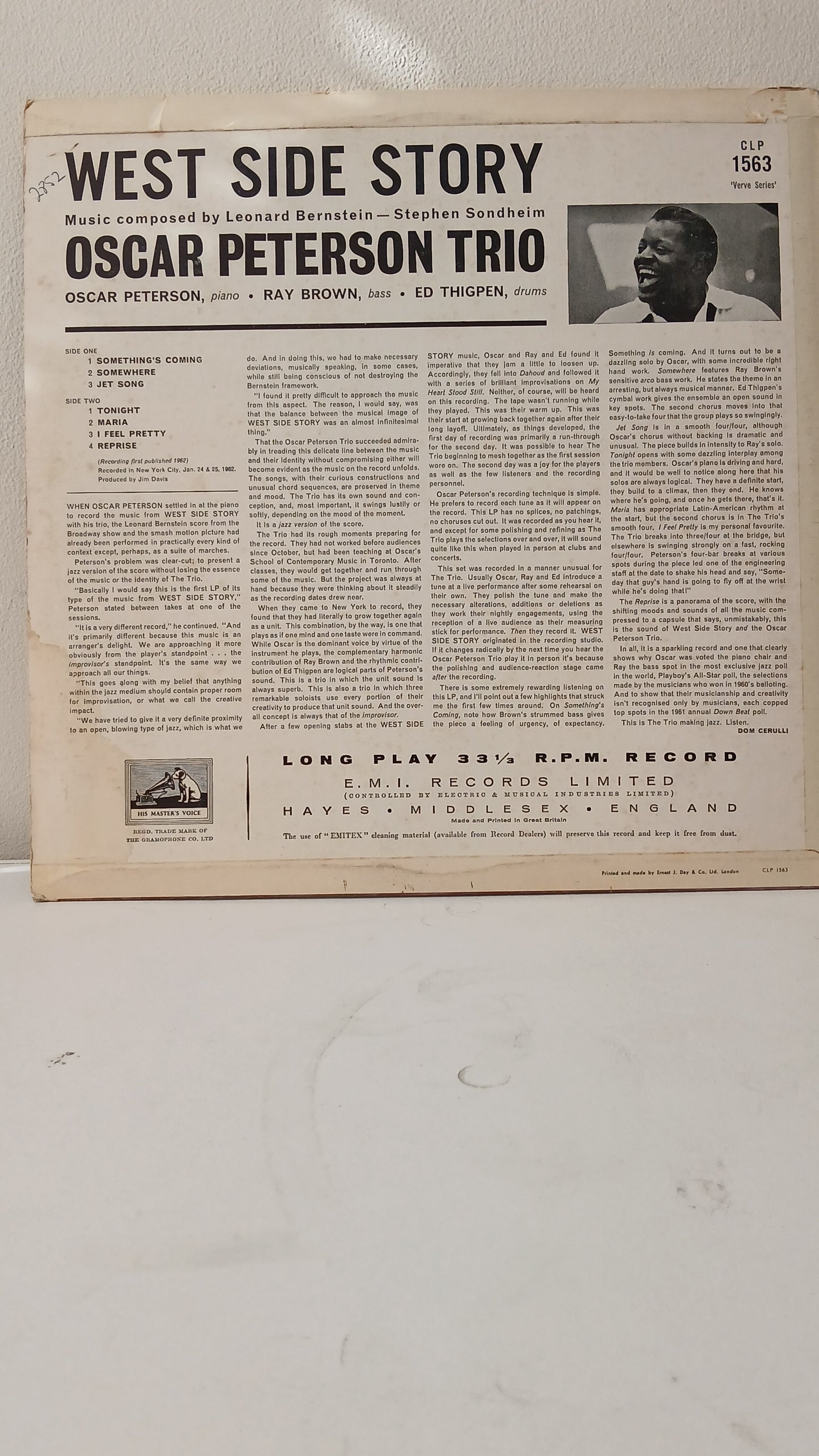 Oscar Peterson Trio – West Side Story (Used LP)