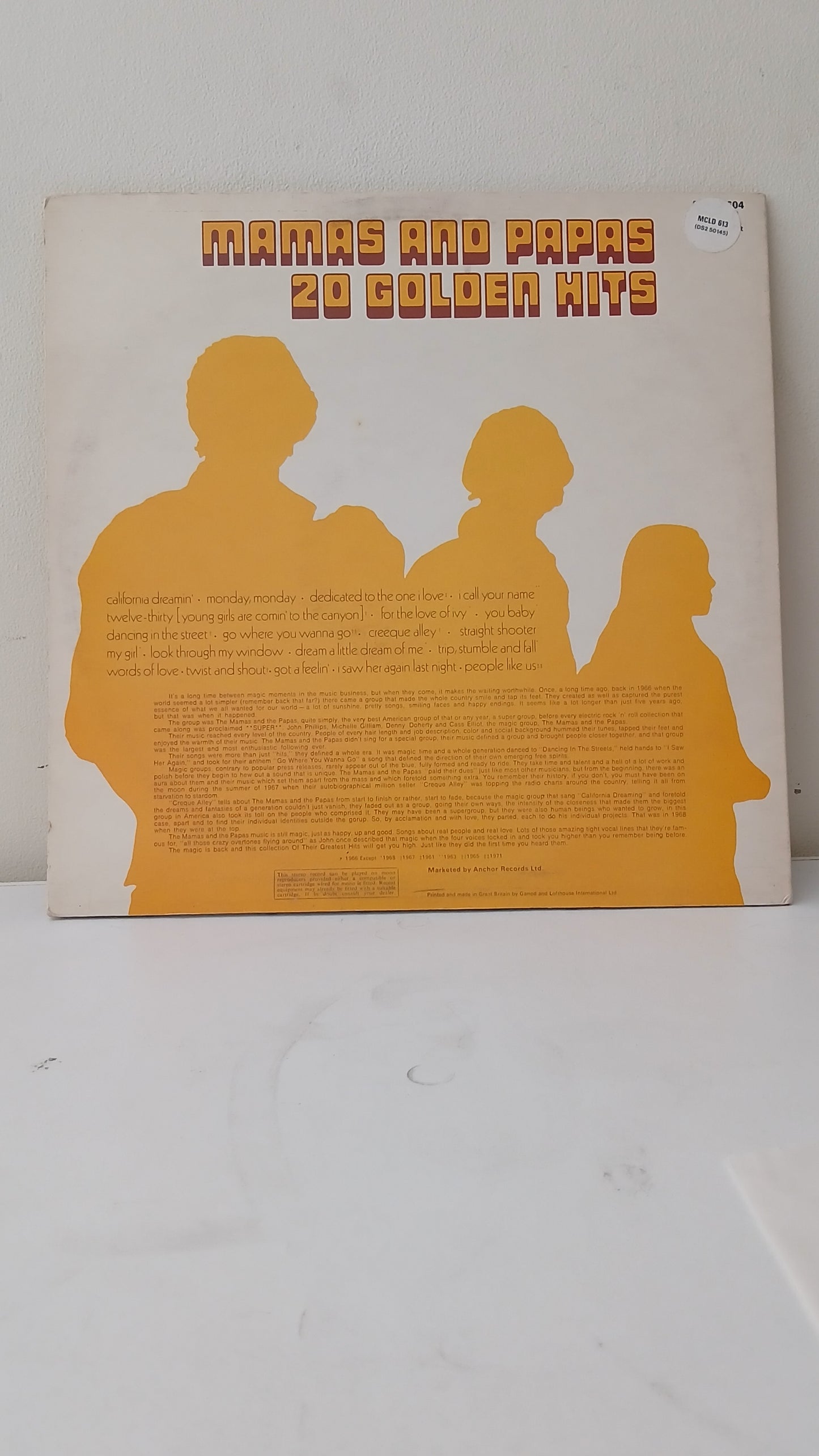 The Mamas & The Papas – 20 Golden Hits (Used 2LP)