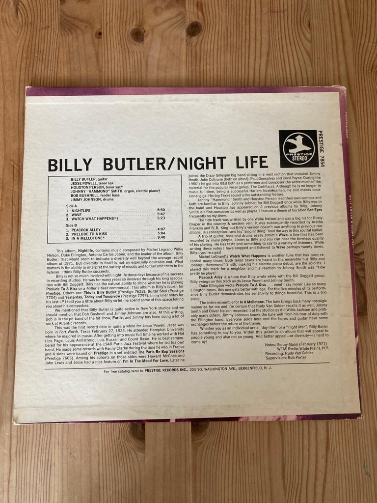 Billy Butler - Night Life (Used Vinyl LP)