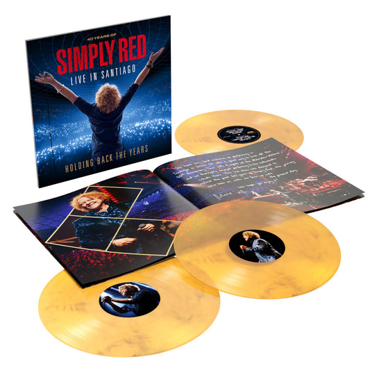 Simply Red - Holding Back The Years: Live In Santiago CLEAR, YELLOW & BLACK MARBLED 3LP (Vinyl LP) PRE-ORDER