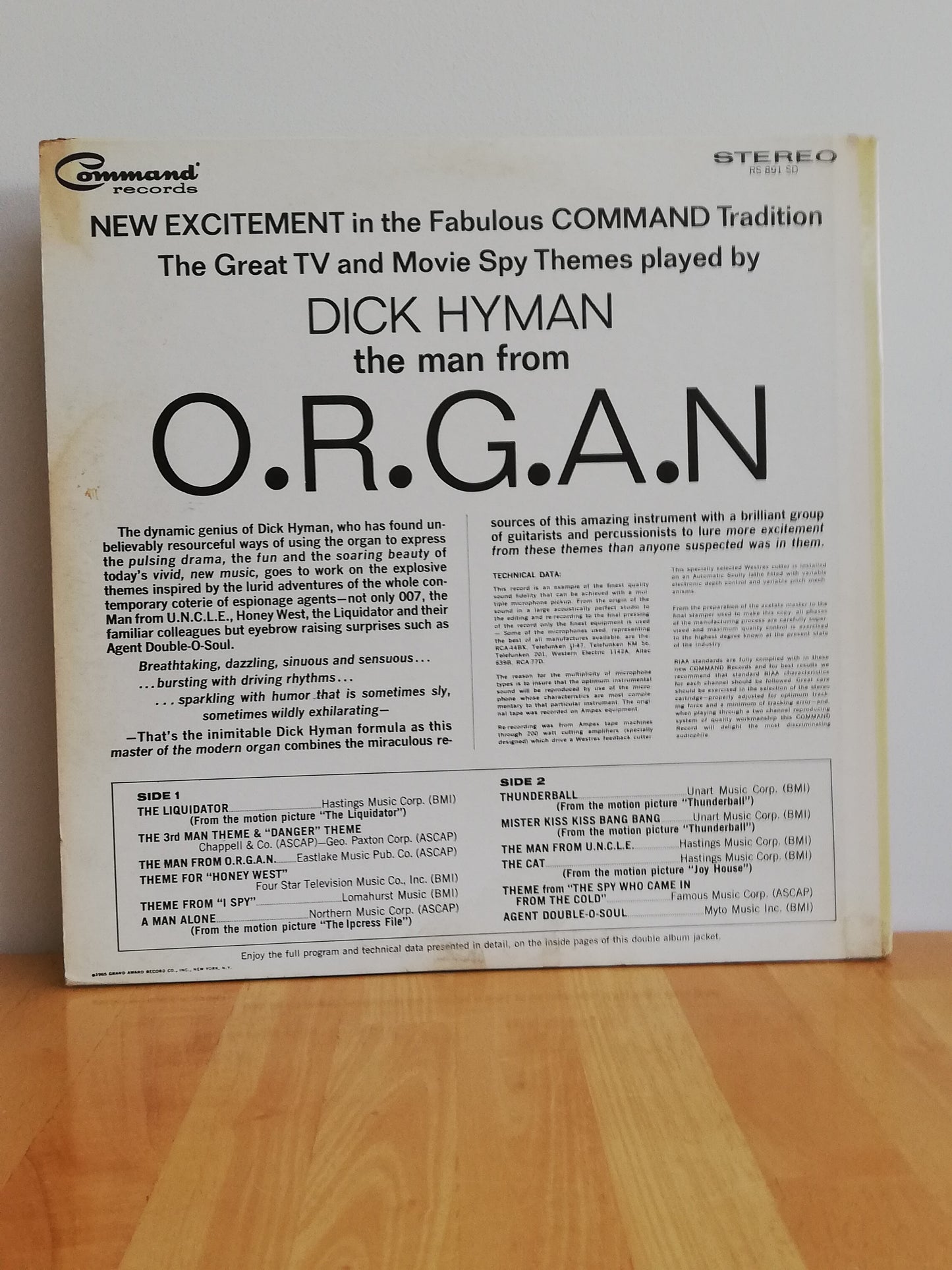 Dick Hyman ‎– The Man From O.R.G.A.N. (Used Vinyl LP)