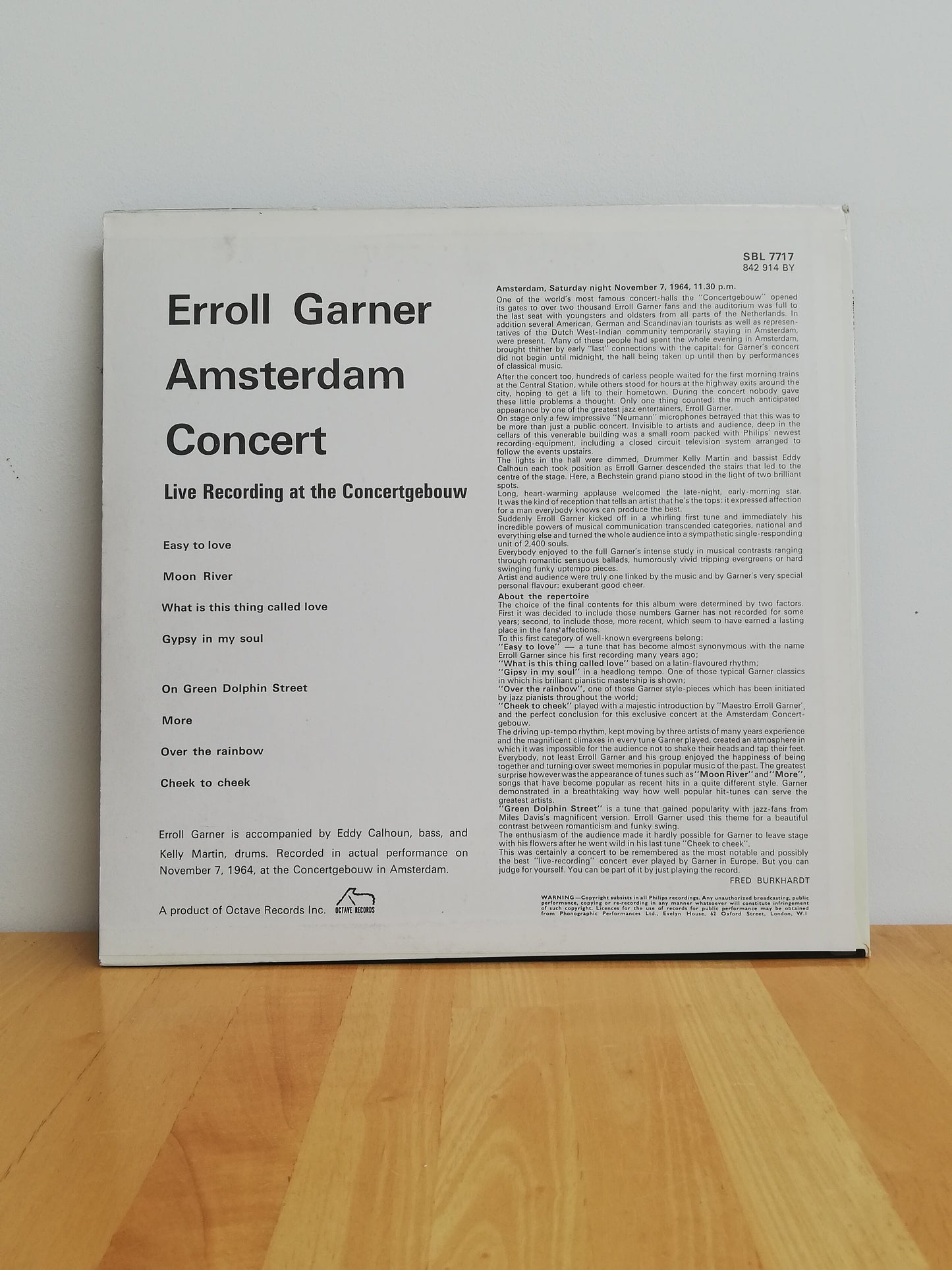 Erroll Garner – Amsterdam Concert (Used LP)