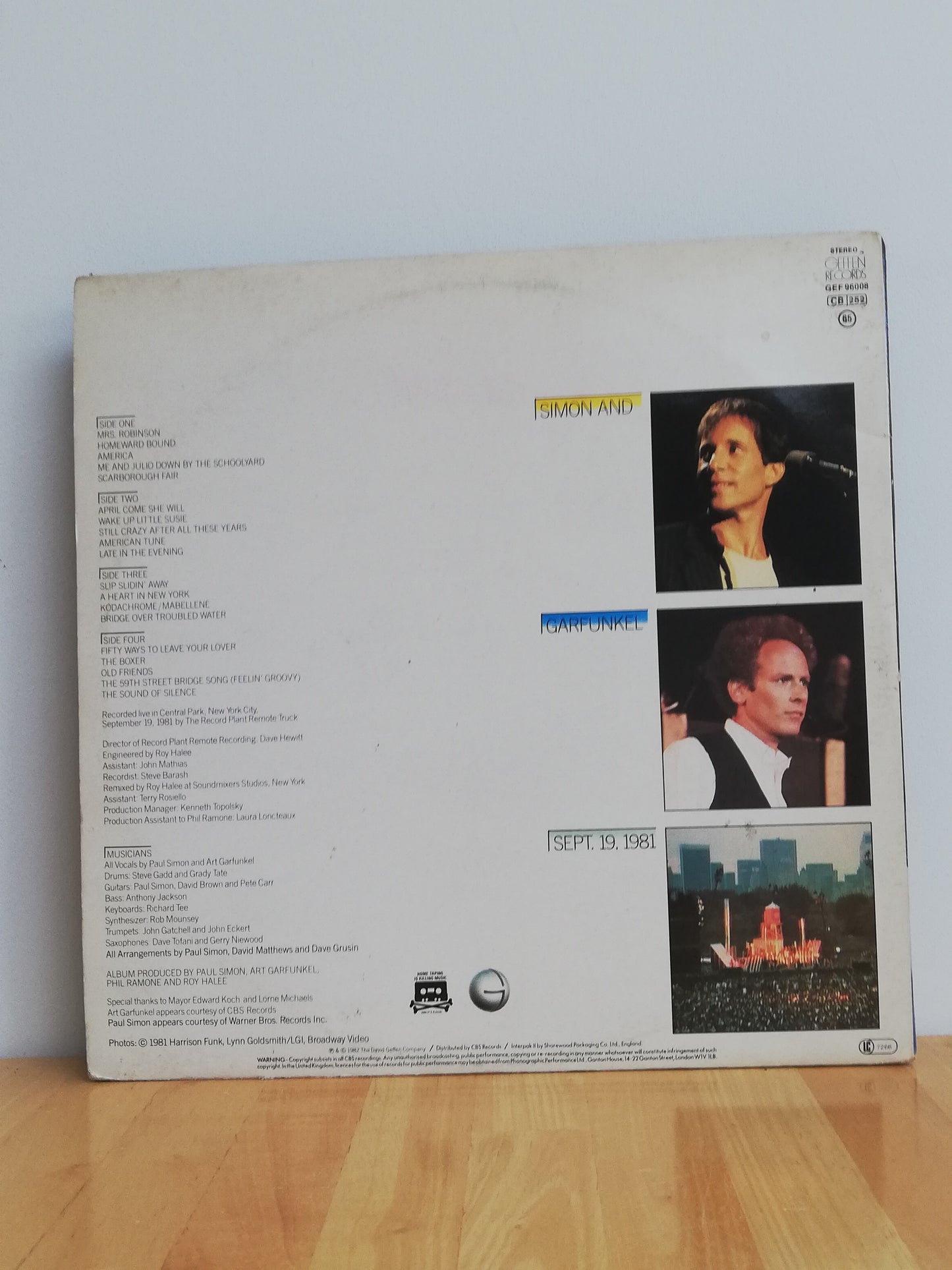 Simon & Garfunkel ‎– The Concert In Central Park (Used Vinyl 2LP)