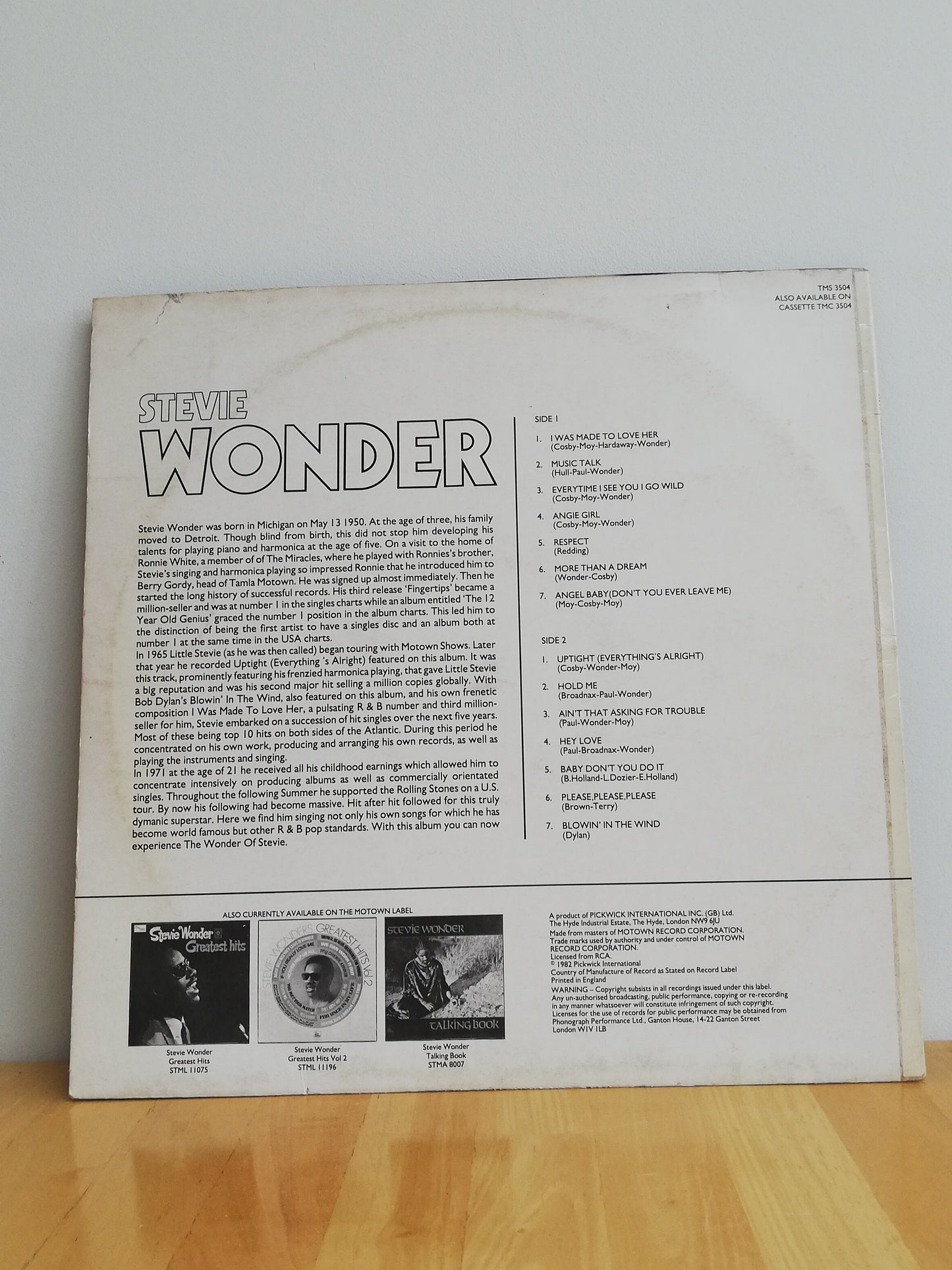 Stevie Wonder ‎– Uptight (Used Vinyl LP)