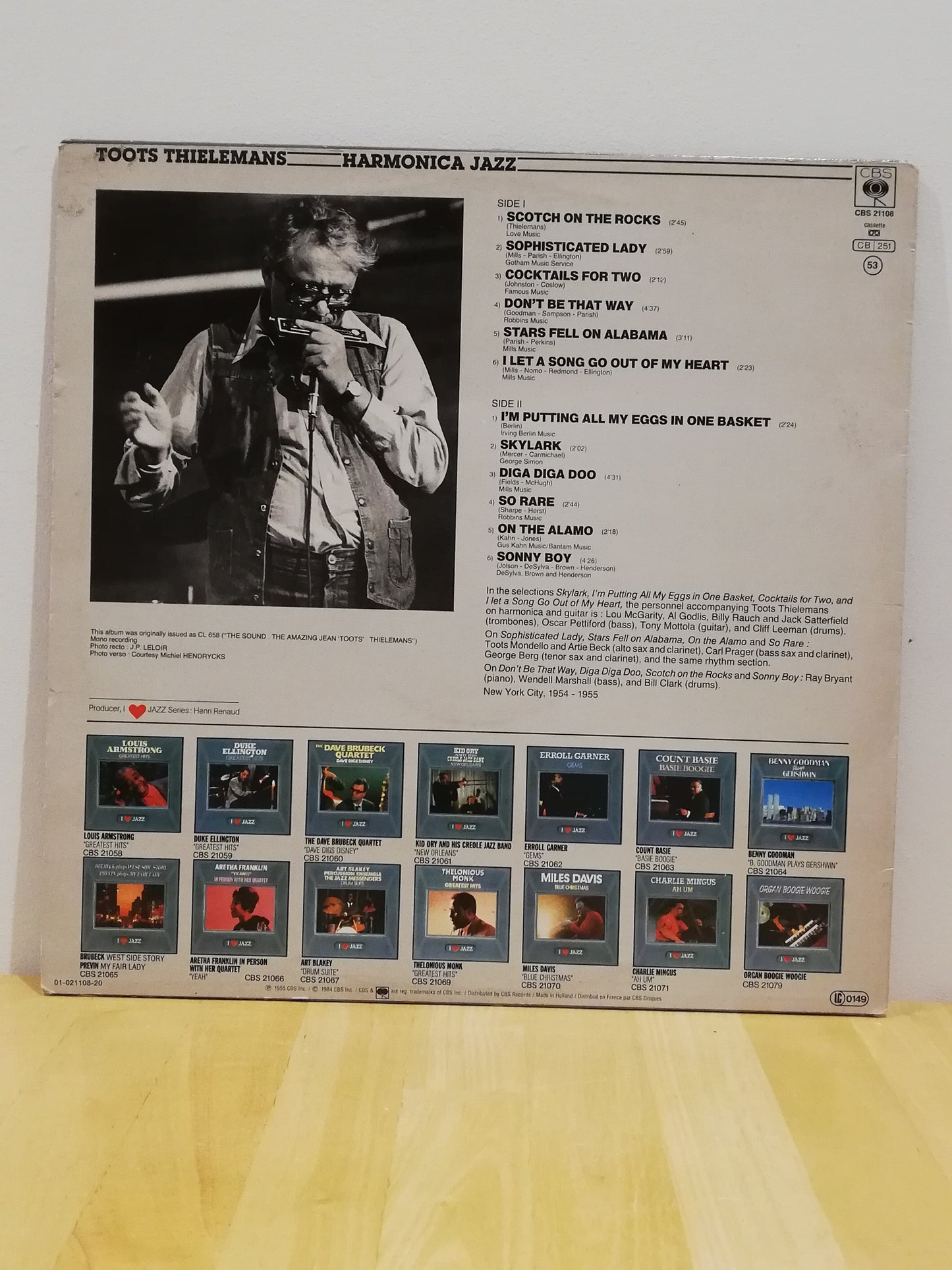 Toots Thielemans ‎– Harmonica Jazz (Used Vinyl LP)