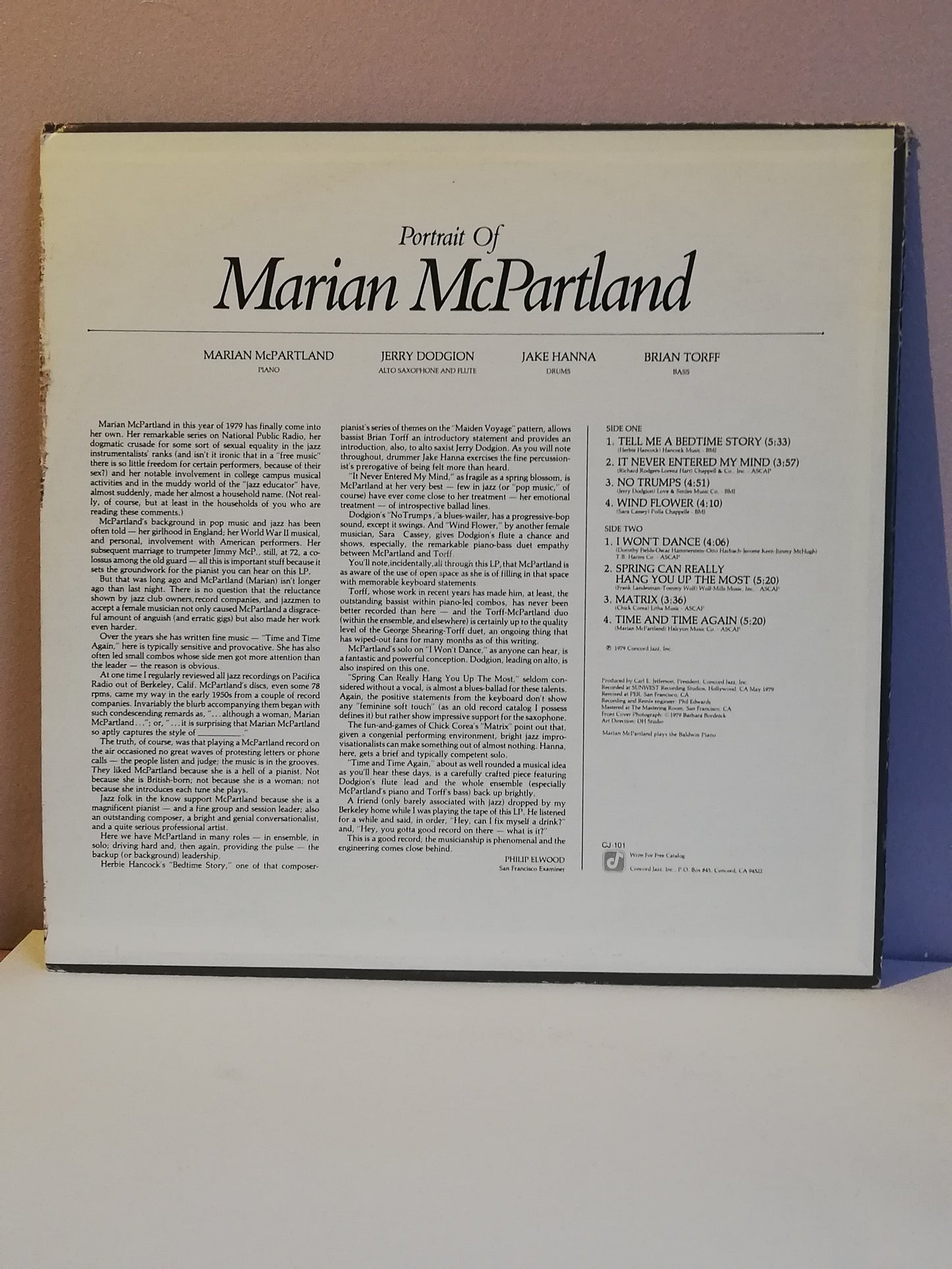 Marian McPartland ‎– Portrait Of Marian McPartland (Used Vinyl LP)