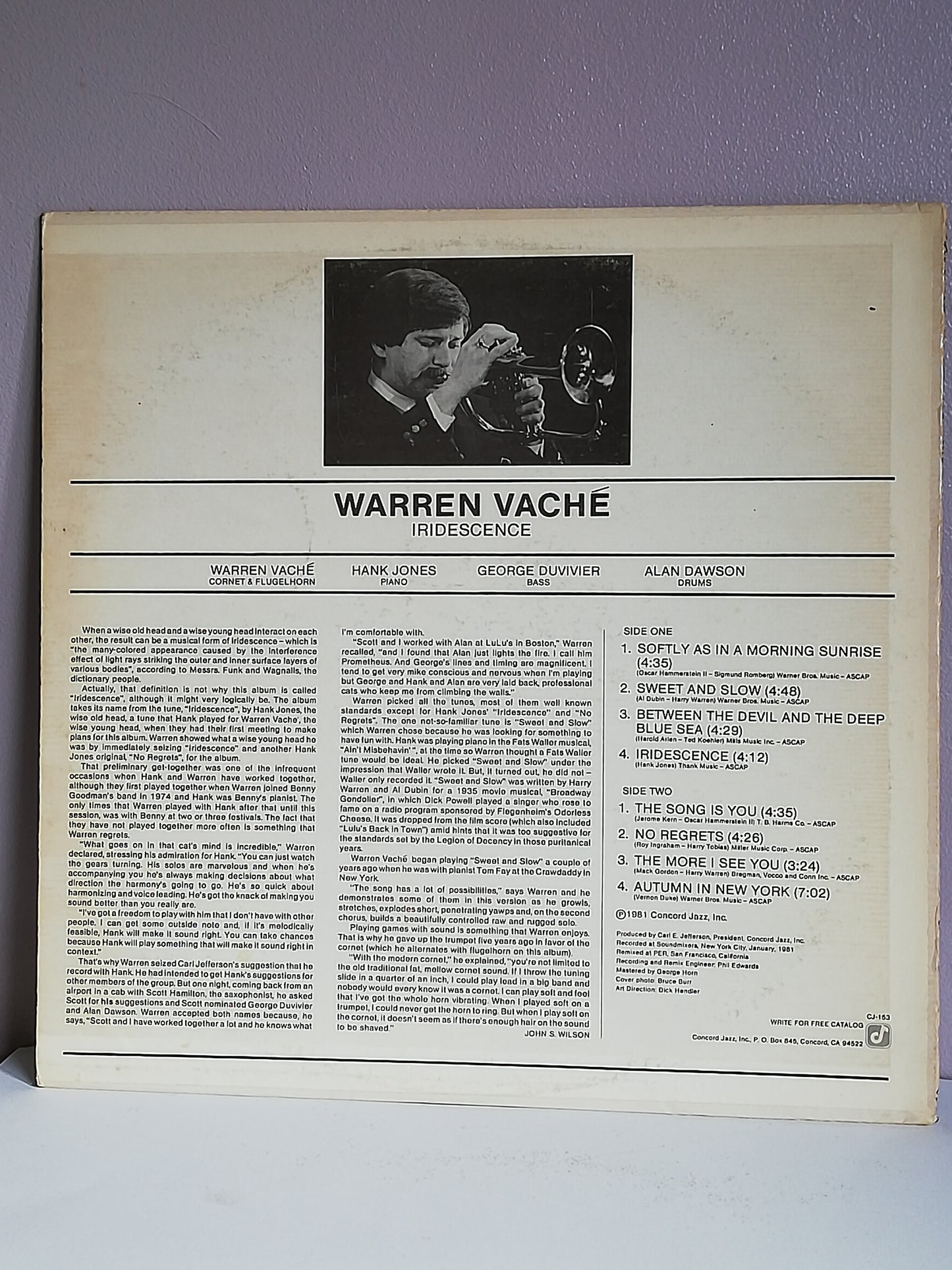 Warren Vaché – Iridescence (Used Vinyl LP)