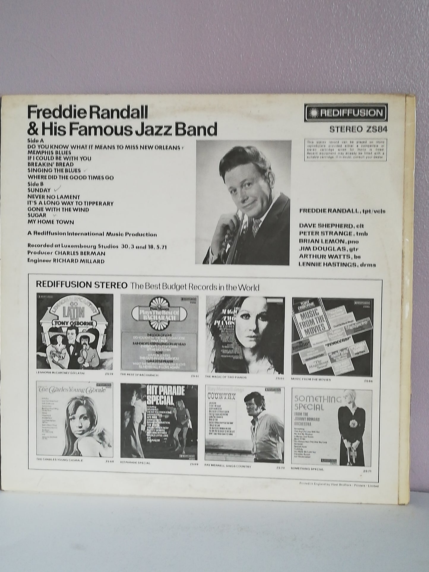 Freddie Randall & His Famous Jazz Band - Freddie Randall & His Famous Jazz Band (Used Vinyl LP)