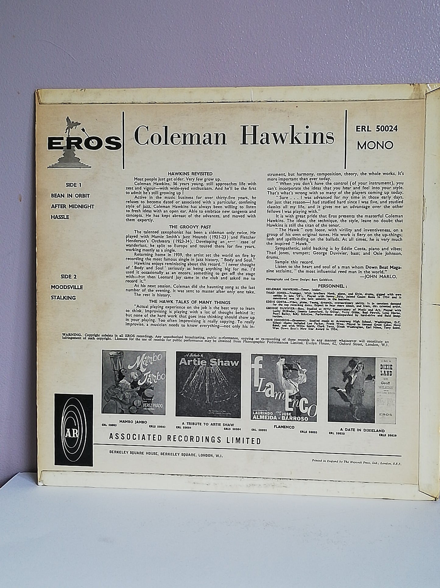 Coleman Hawkins – Coleman Hawkins And His Orchestra (Used LP)