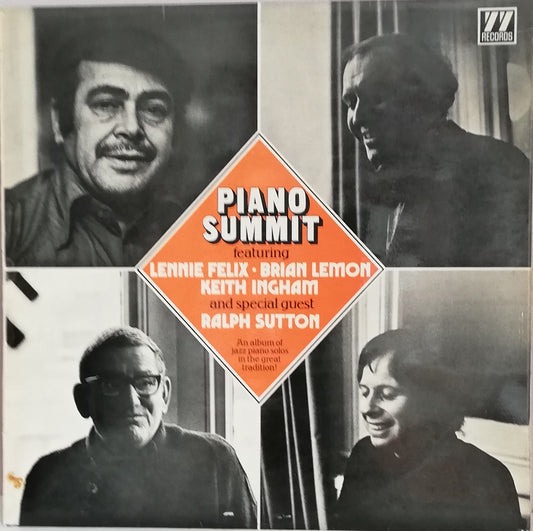 Lennie Felix, Brian Lemon, Keith Ingham, Ralph Sutton ‎– Piano Summit (Used Vinyl LP)