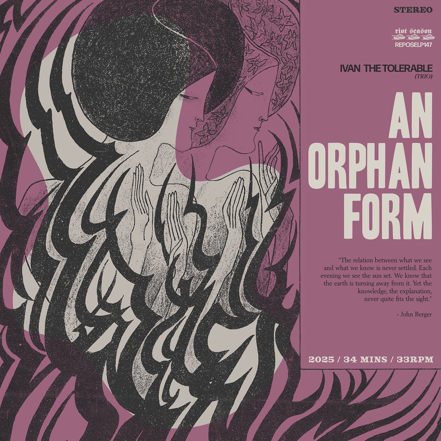 Ivan The Tolerable - An Orphan Form  (Vinyl LP) PRE-ORDER